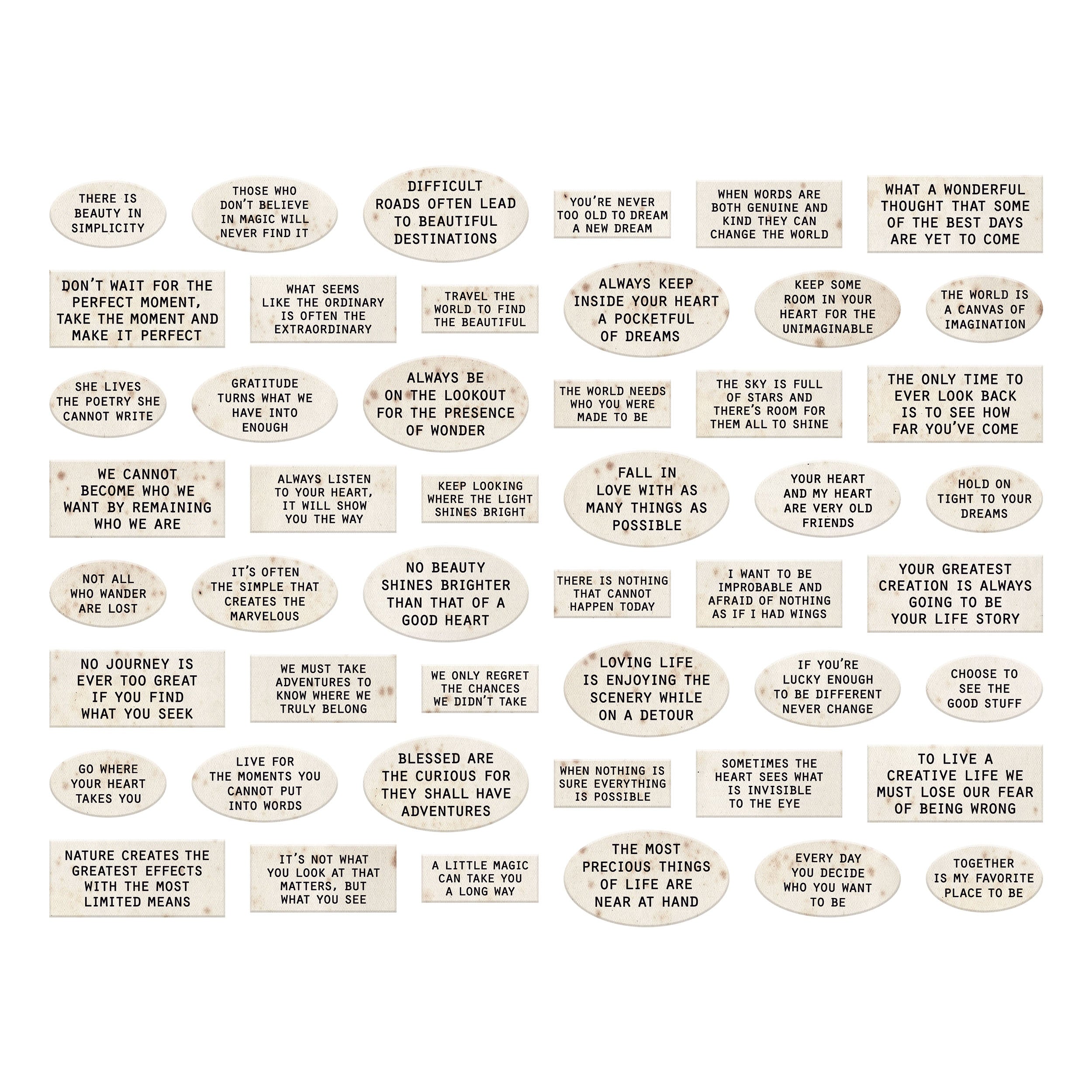 Idea-Ology Chipboard Quote Chips 48/Pkg-Labels