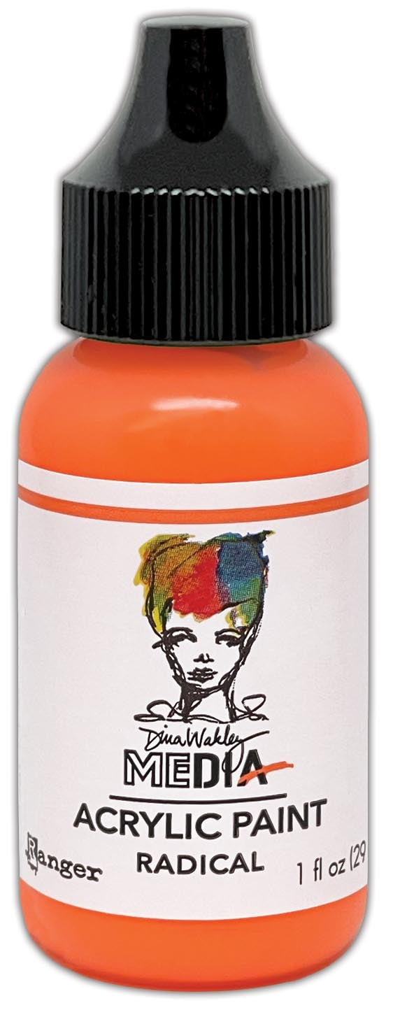 Dina Wakley Media Acrylic Paint 1oz-Radical
