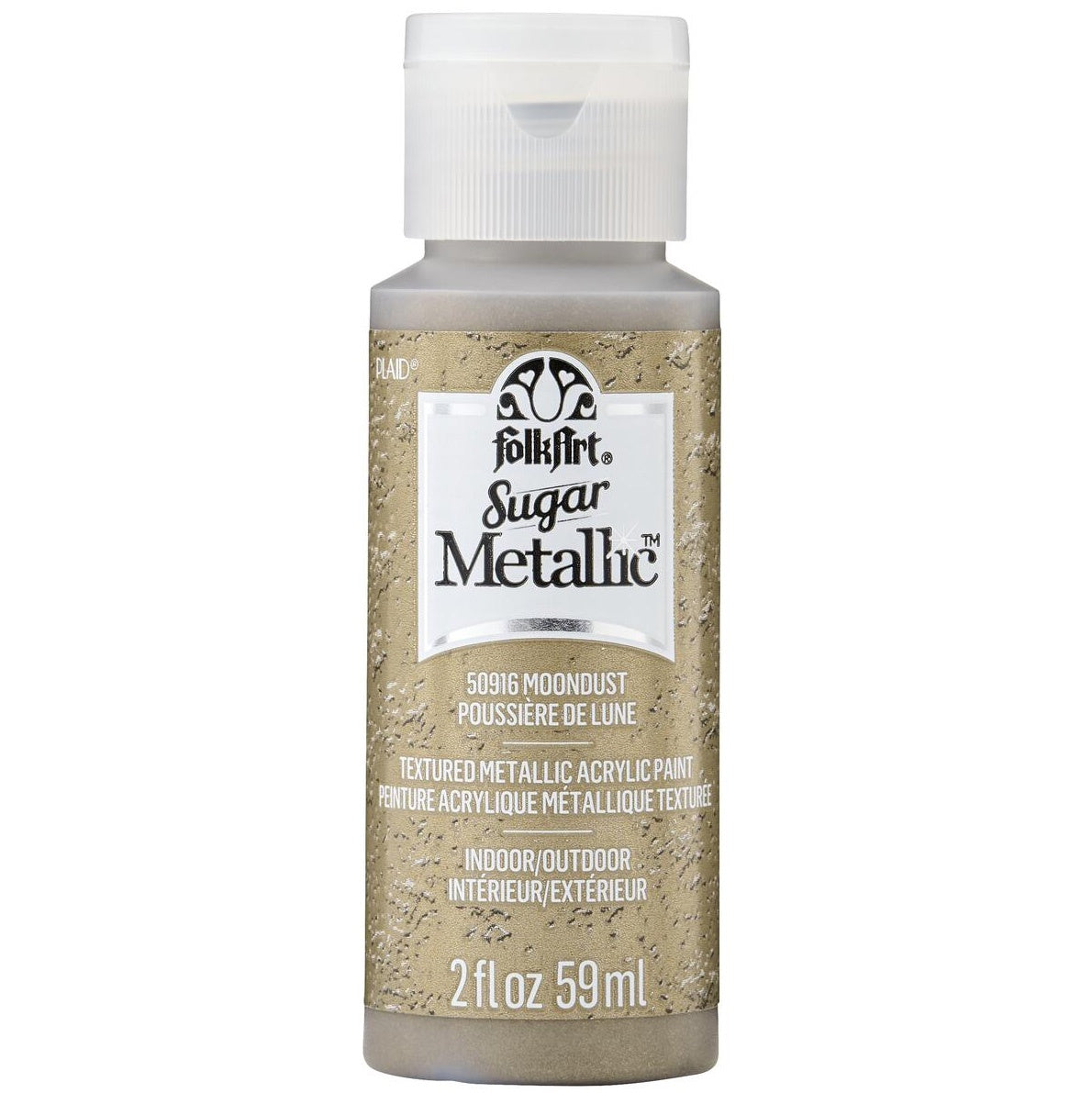 FolkArt Sugar Metallic Acrylic Paint 2oz-Moondust