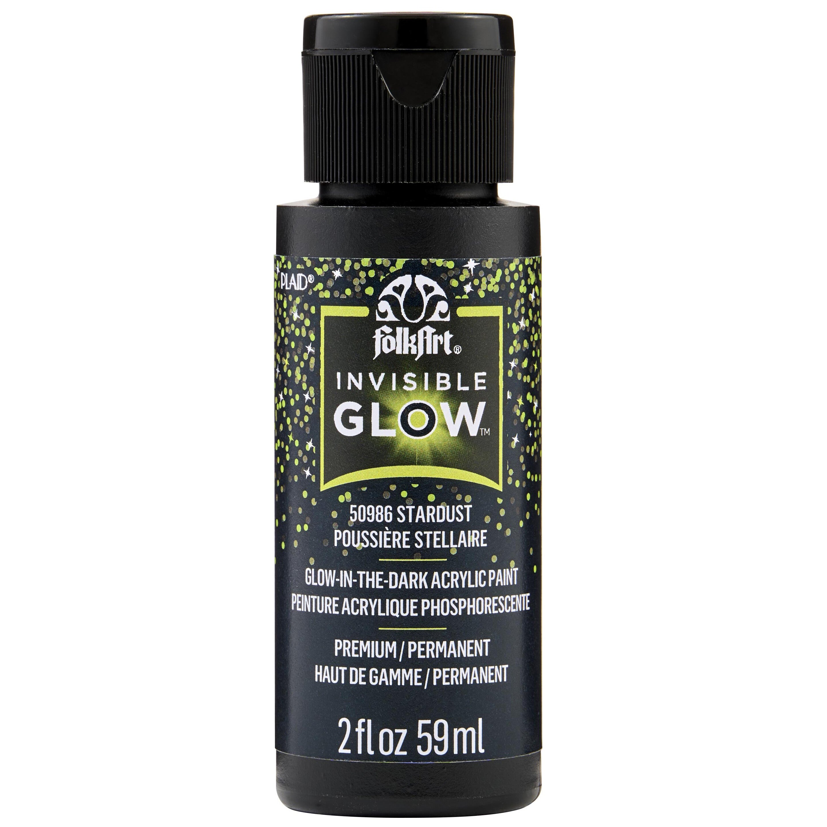 FolkArt Invisible Glow Acrylic Paint 2oz-Stardust