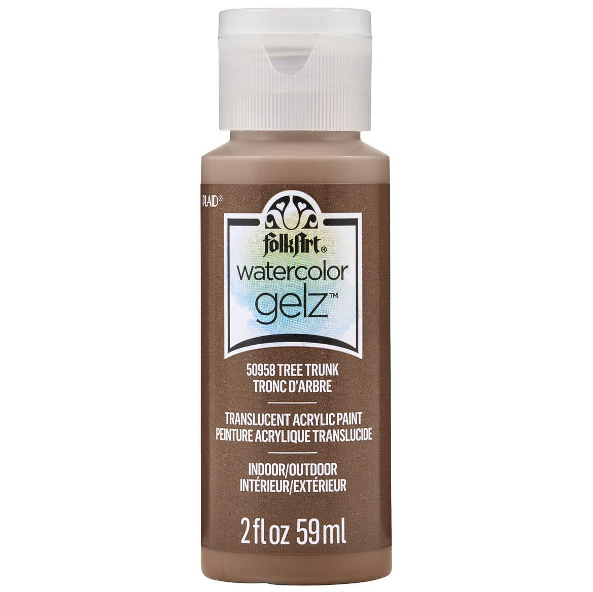 FolkArt Watercolor Gelz Acrylic Paint 2oz-Tree Trunk