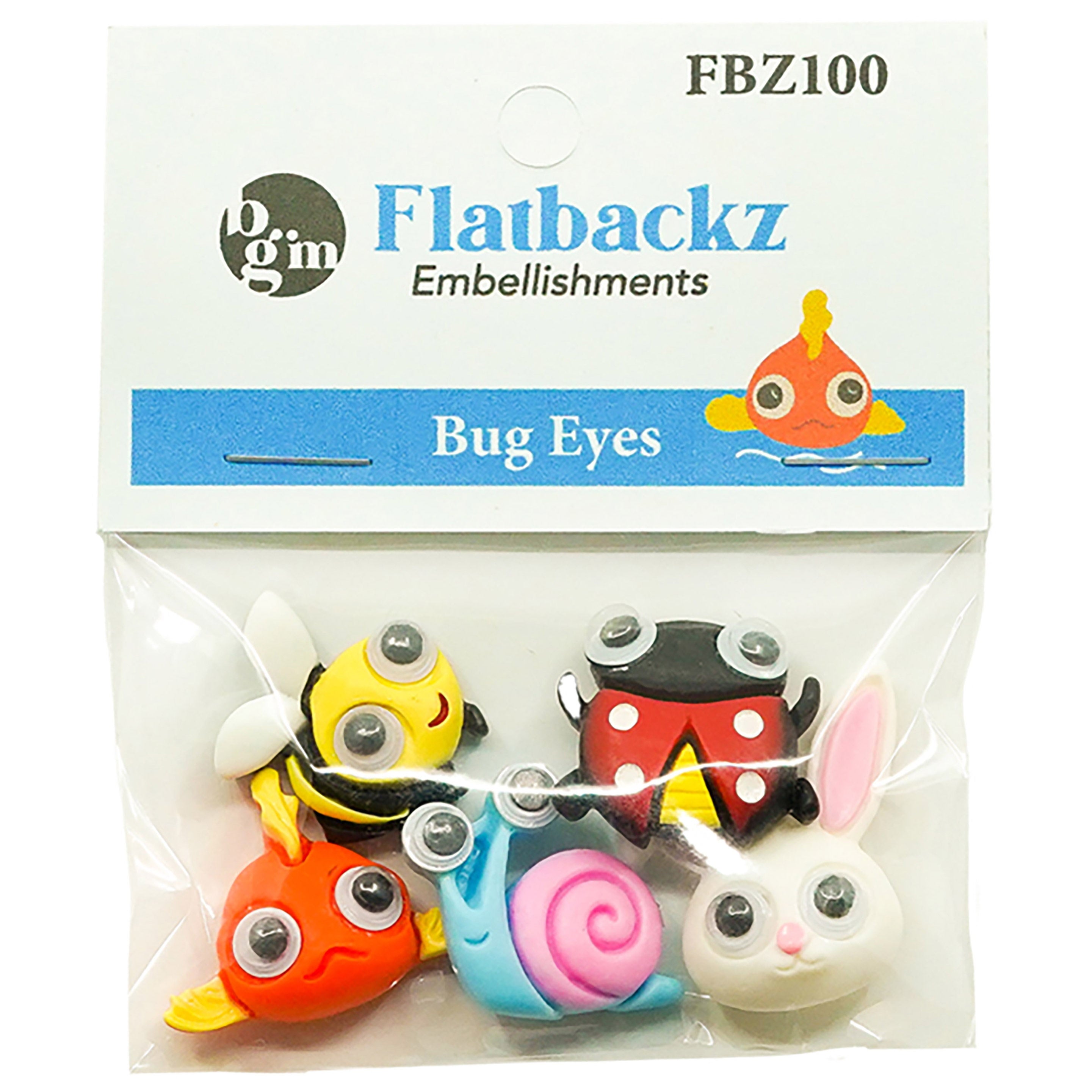 Buttons Galore Flatbackz Embellishments-Bug Eyes