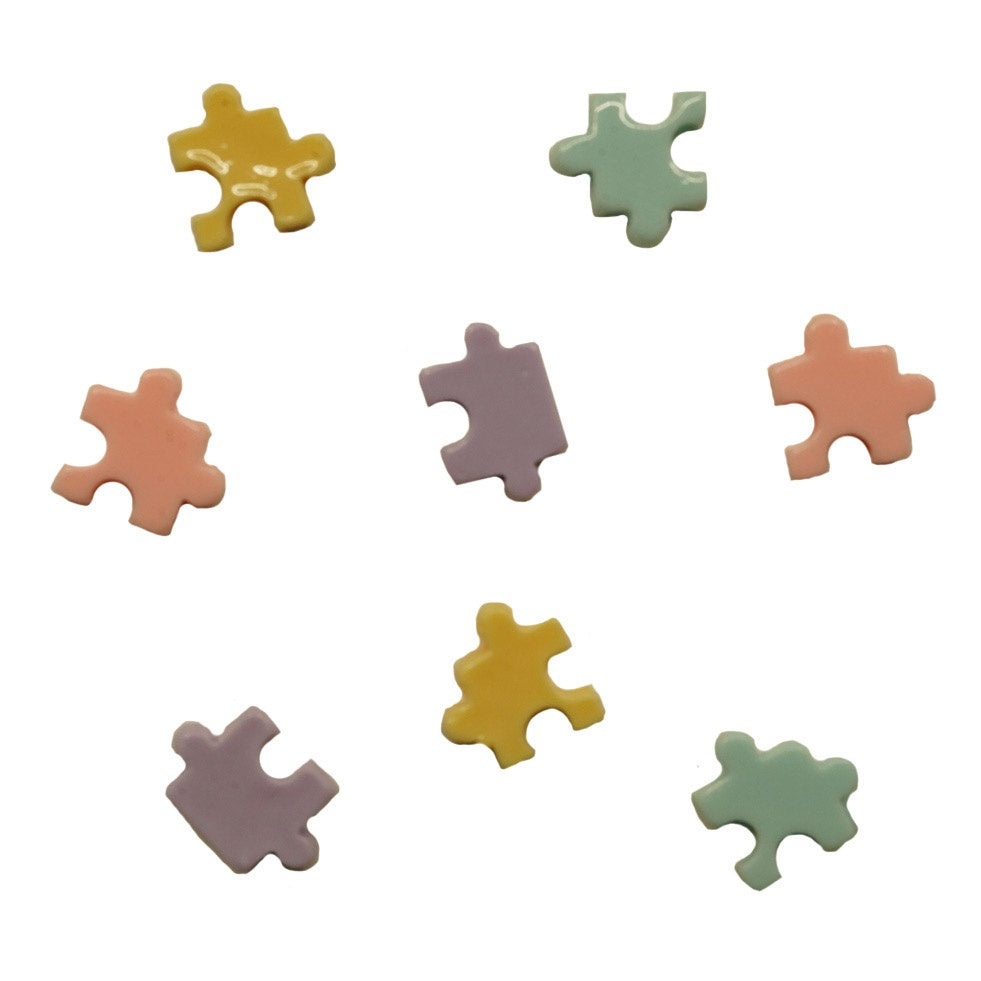 Buttons Galore Flatbackz Embellishments-Puzzle Pieces
