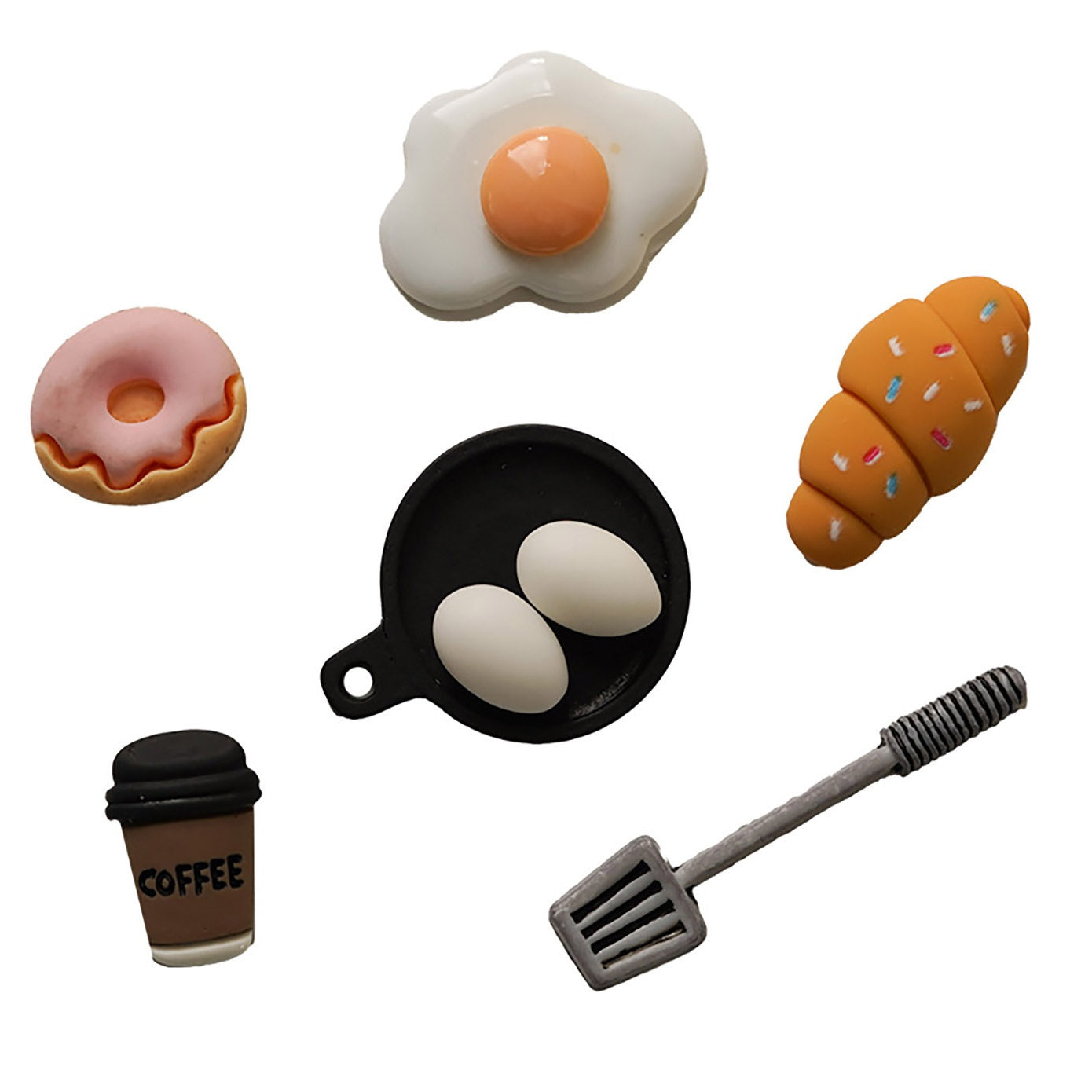 Buttons Galore Flatbackz Embellishments-Breakfast