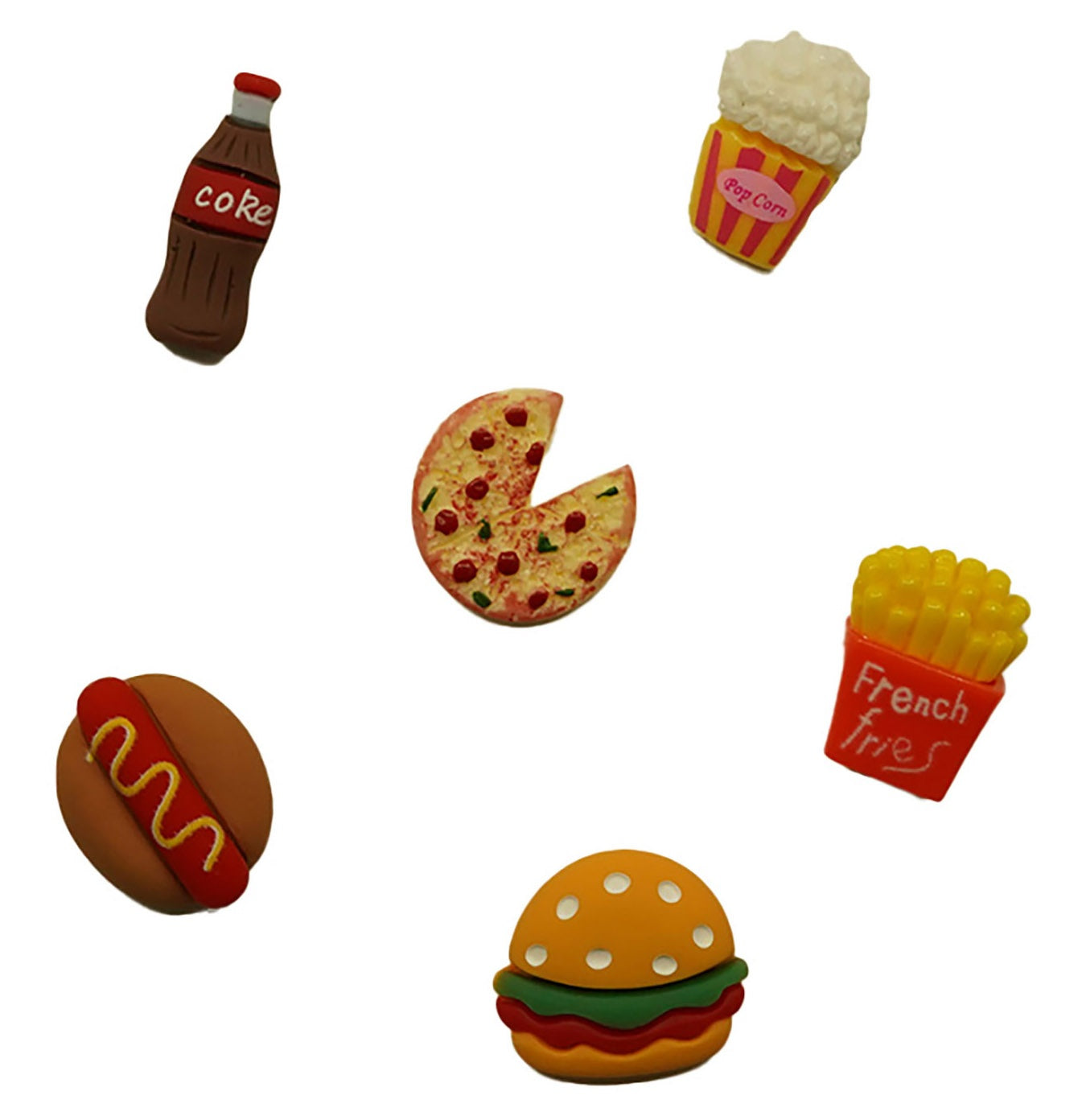 Buttons Galore Flatbackz Embellishments-Fast Food