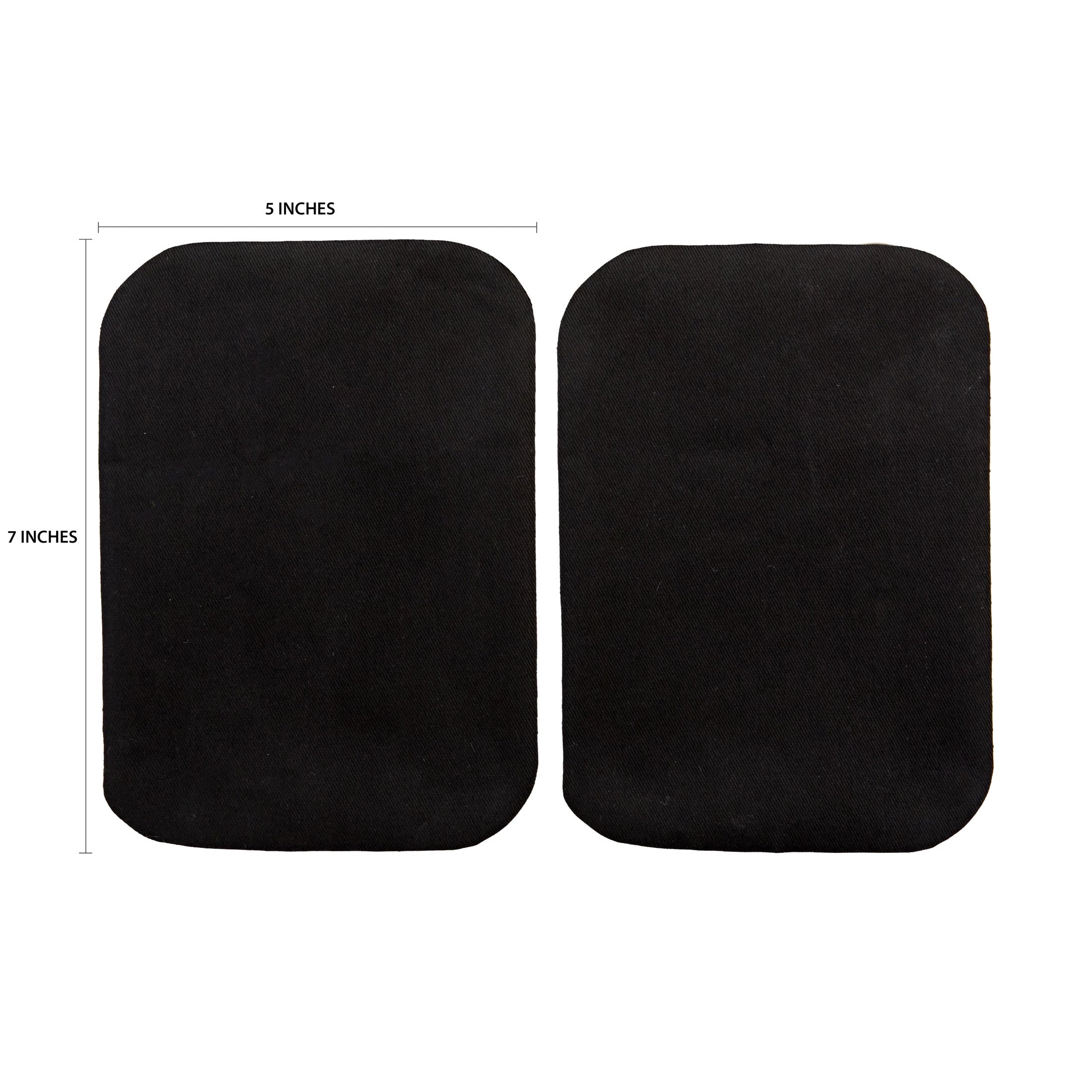 Bondex Iron-On Twill Patches 5"X7" 2/Pkg-Black