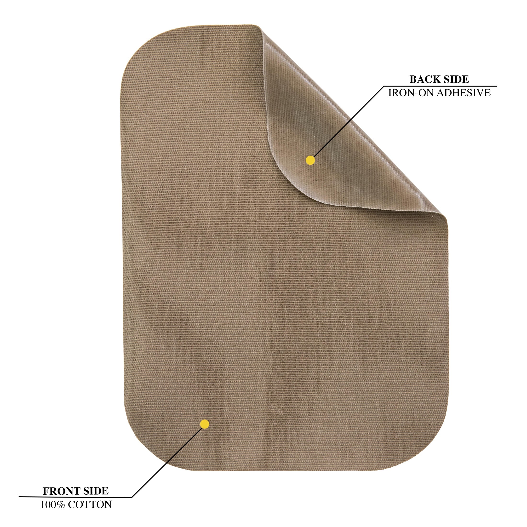 Bondex Iron-On Twill Patches 5"X7" 2/Pkg-Black