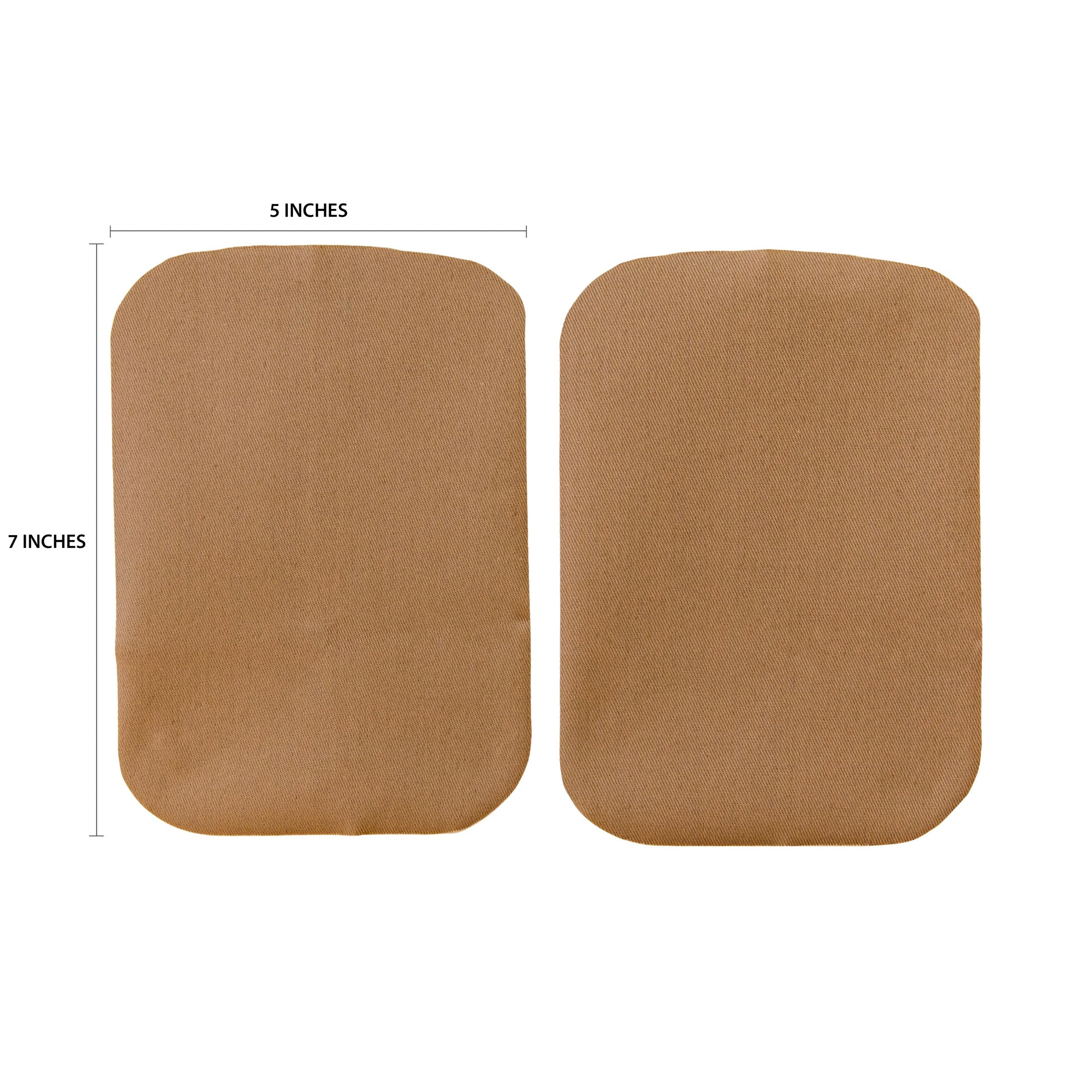 Bondex Iron-On Twill Patches 5"X7" 2/Pkg-Beige