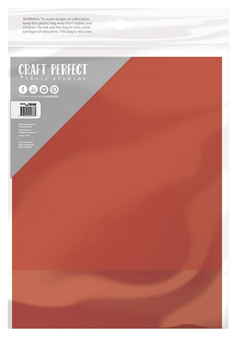 Craft Perfect Pearlescent Cardstock 8.5"X11" 5/Pkg-Red Velvet