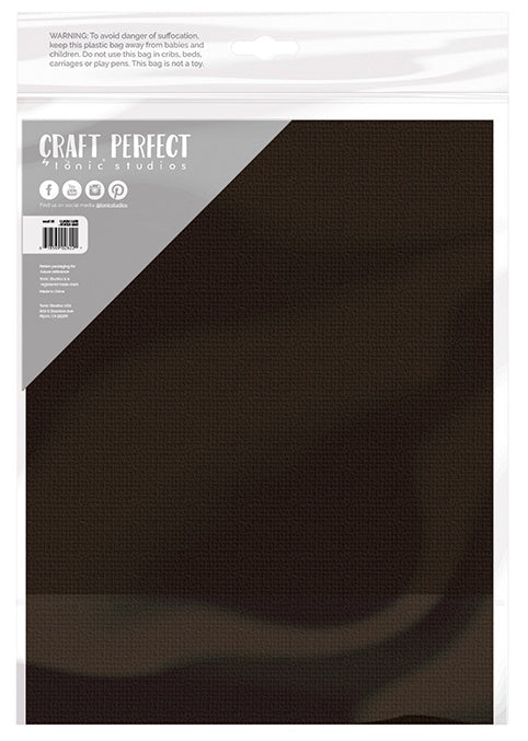 Craft Perfect Weave Textured Classic Card 8.5"X11" 10/Pkg-Espresso Brown