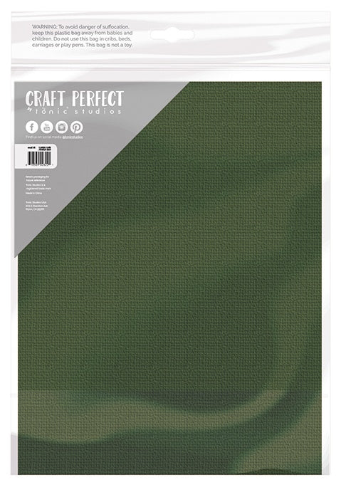 Craft Perfect Weave Textured Classic Card 8.5"X11" 10/Pkg-Avocado Green