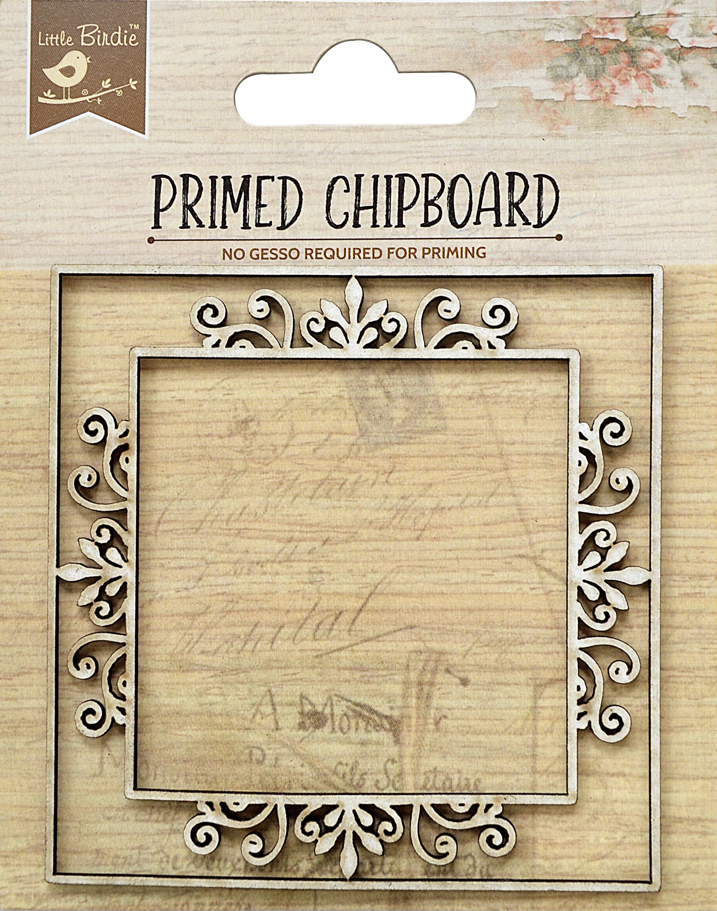 Little Birdie Laser Cut Primed Chipboard 1/Pkg-Filigree Garden