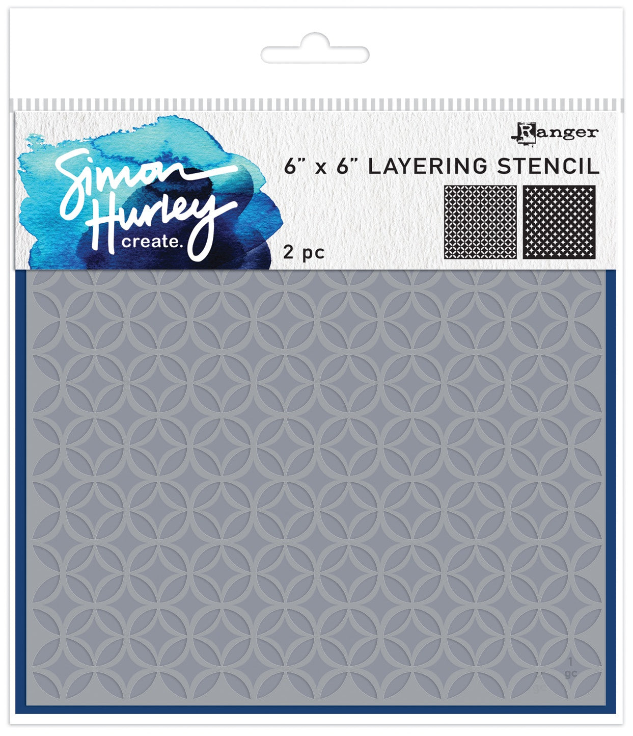 Simon Hurley create. Layering Stencil 6"X6"-Geo Circles