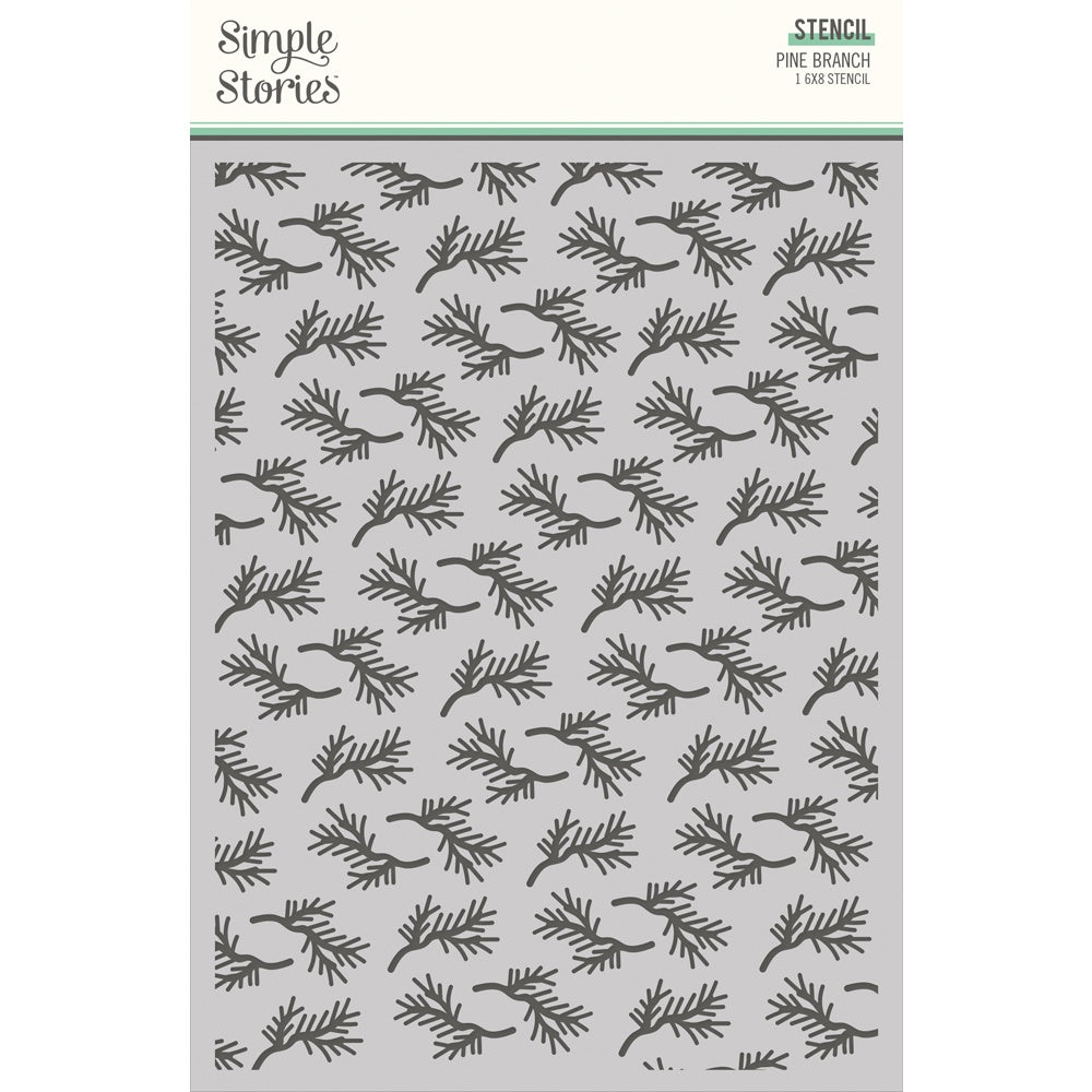Simple Stories Trail Mix Stencil 6"X8"-Pine Branch