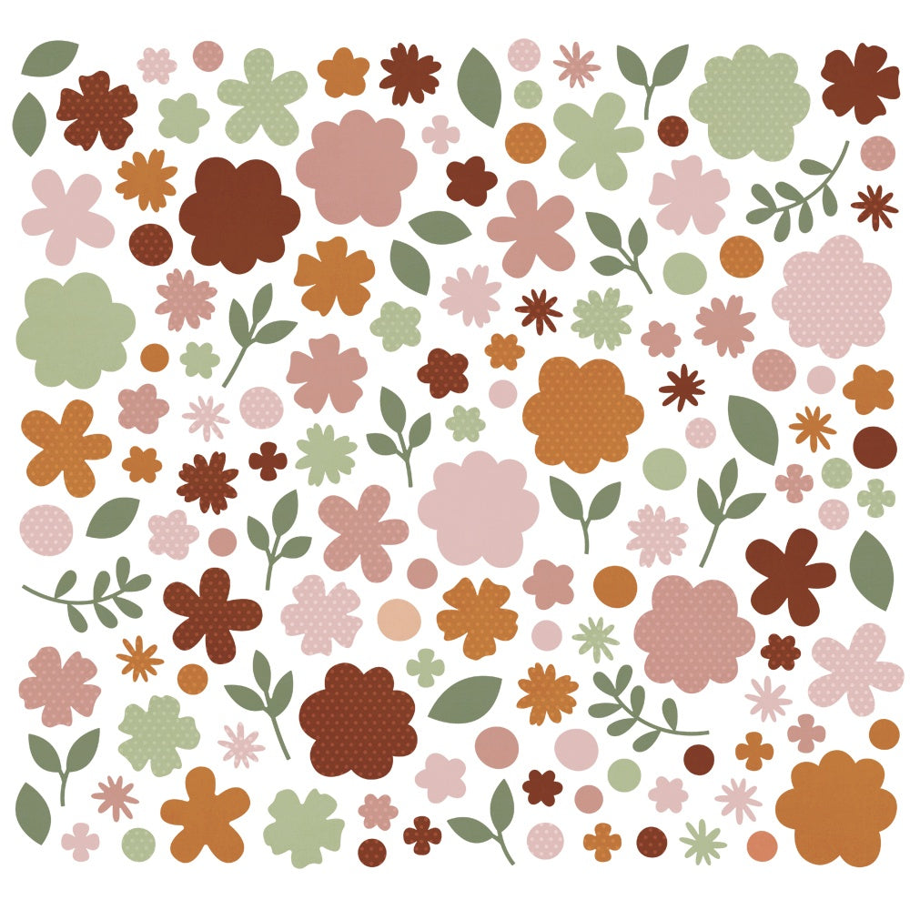 Color Vibe Cardstock Flowers Bits & Pieces 143/Pkg-Boho