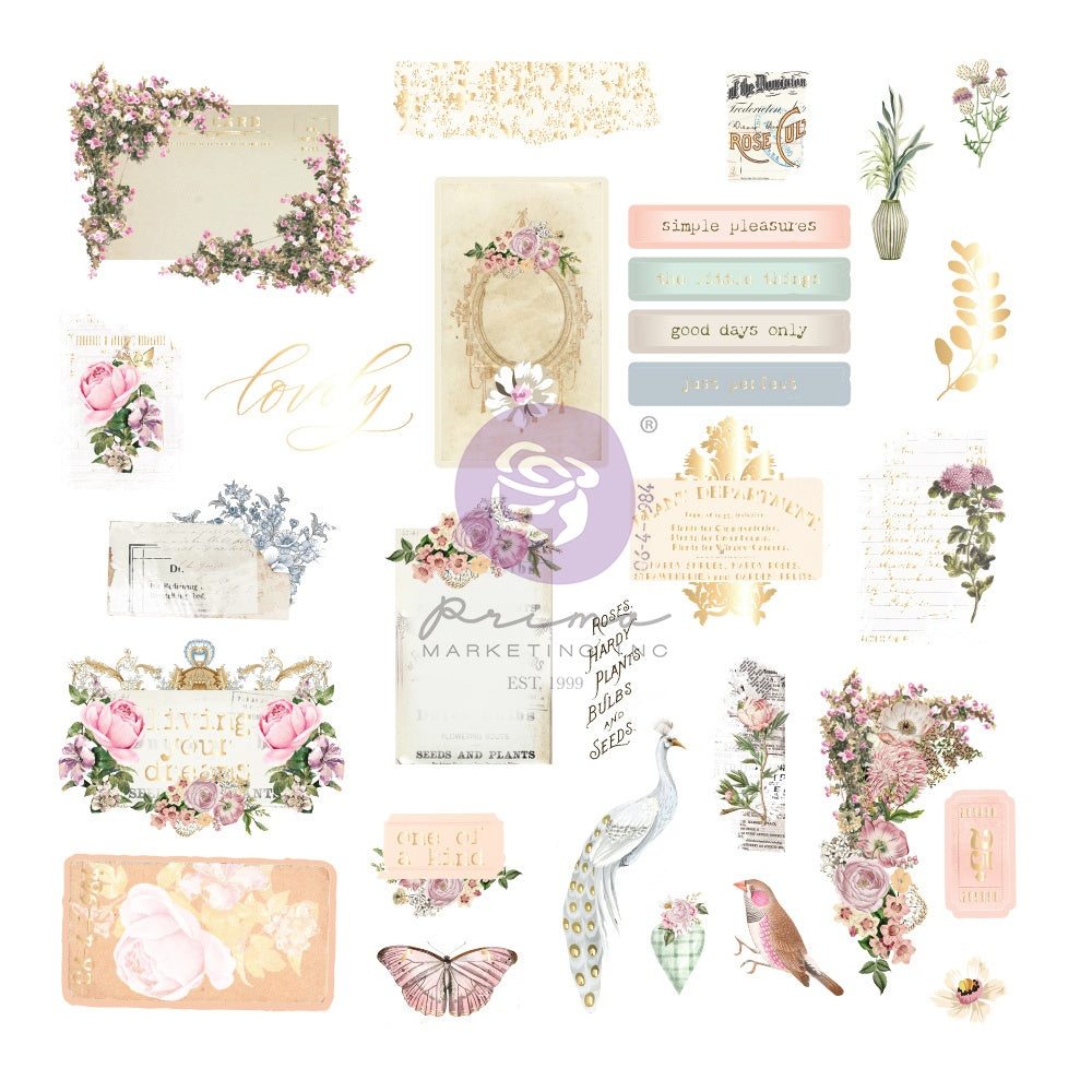 The Plant Department Cardstock Ephemera 58/Pkg-Icons, W/Foil Details