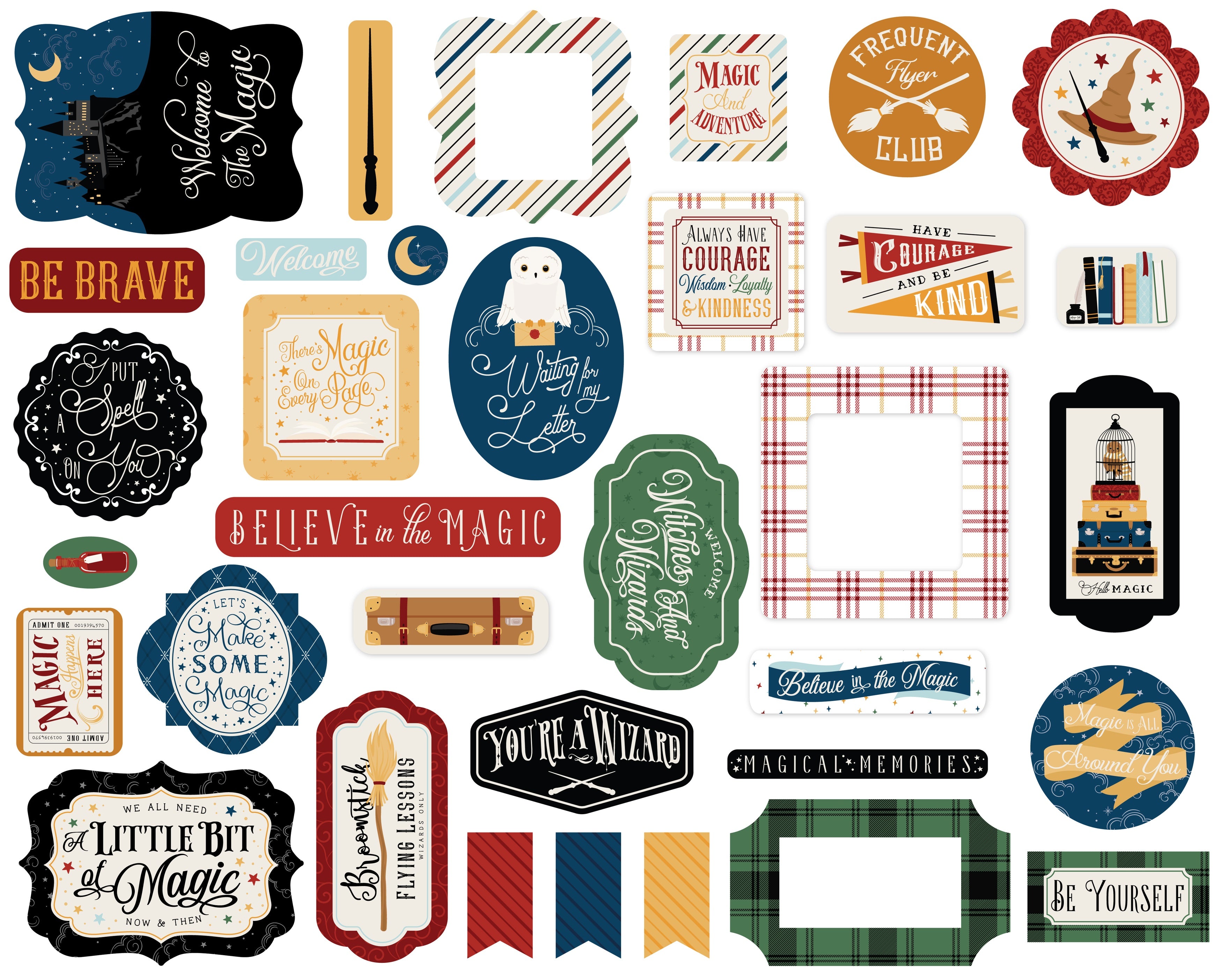 Echo Park Cardstock Ephemera 33/Pkg-Icons, Wizards & Company
