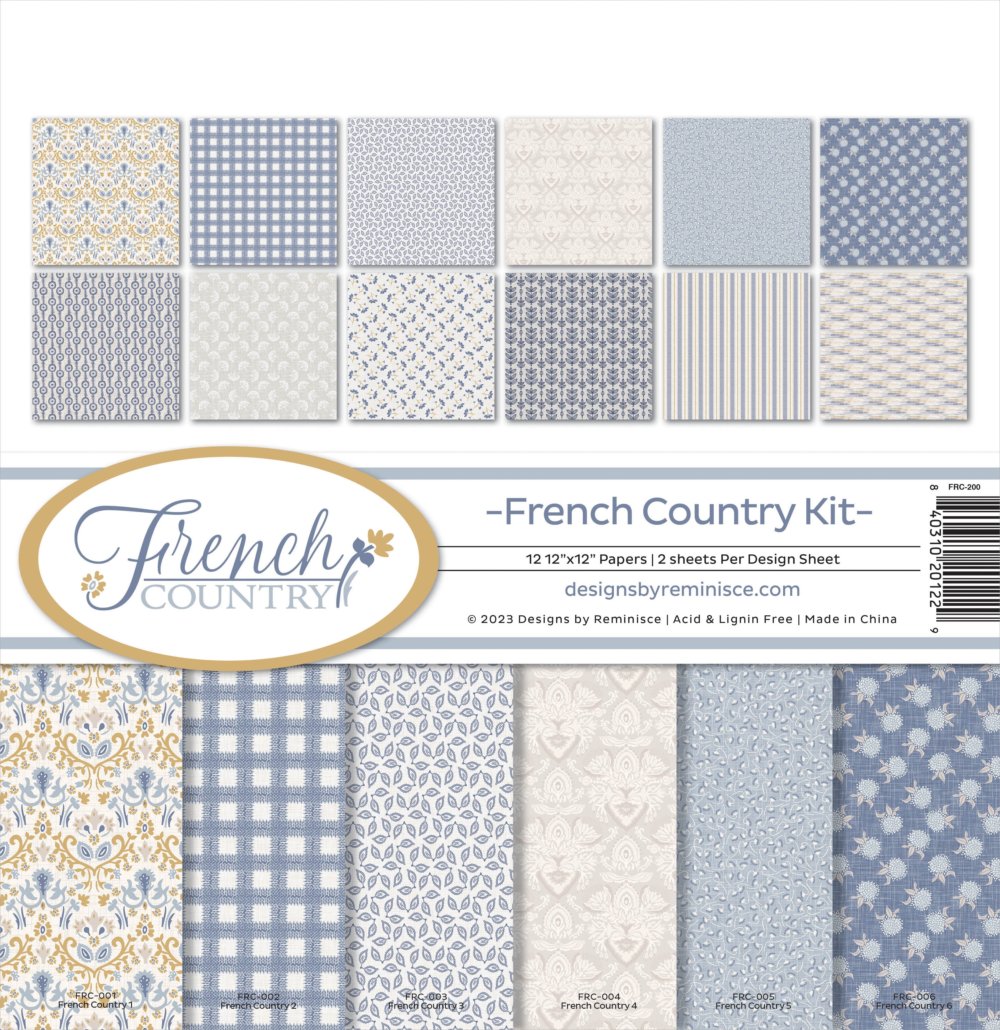 Reminisce Collection Kit 12"X12"-French Country