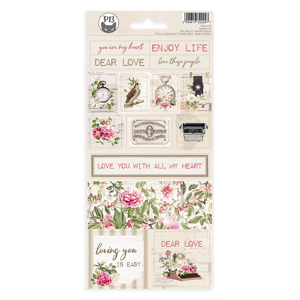Dear Love Cardstock Stickers 4"X9"-#02