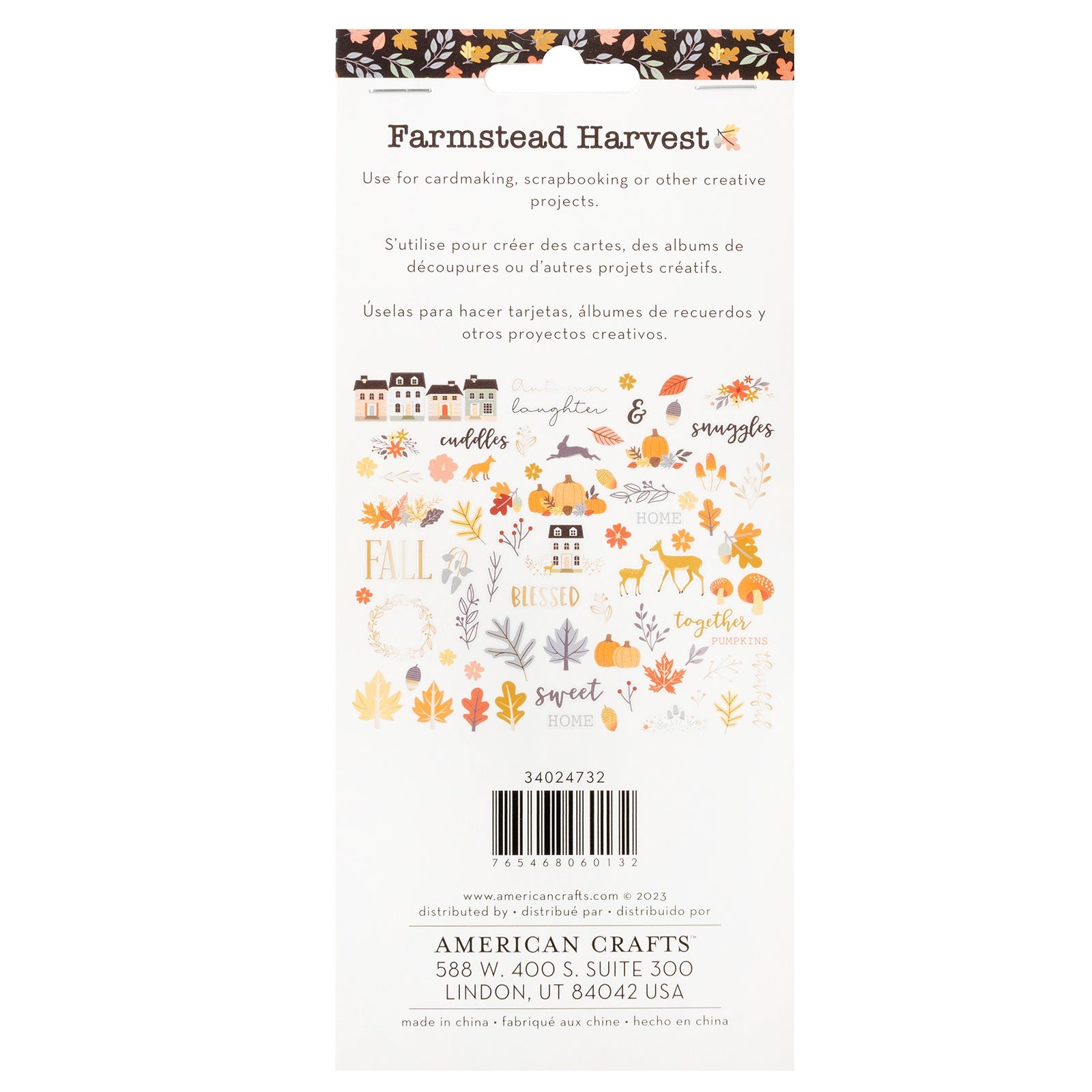 American Crafts Farmstead Harvest Ephemera Die-Cuts 73/Pkg-Icon - Gold Foil