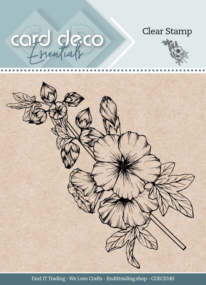 Find It Trading Precious Marieke Clear Stamps-Hollyhock