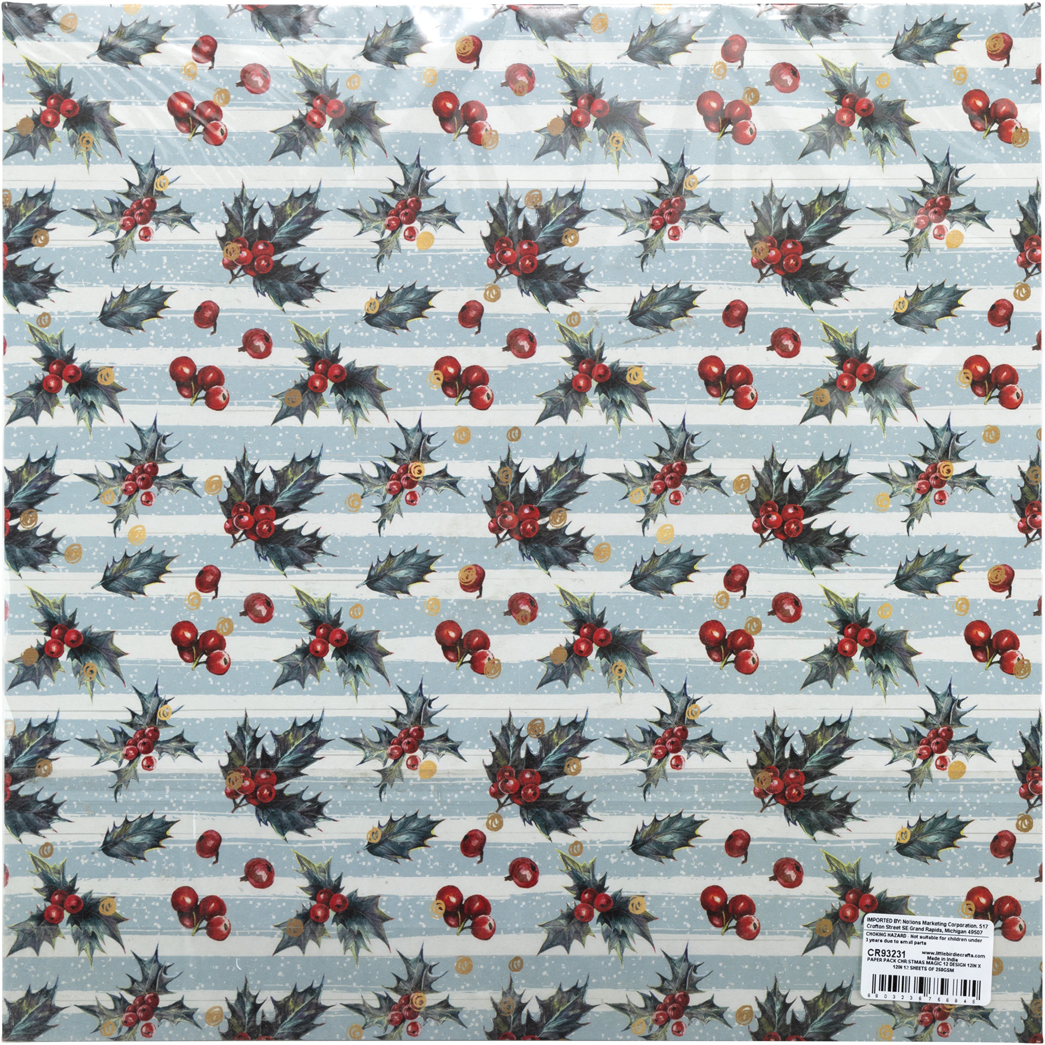 Little Birdie Cardstock 12 Sheet Pack 12"X12"-Christmas Magic