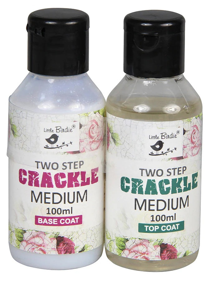 Little Birdie Two Step Crackle Medium 100ml-Top and Base Coat