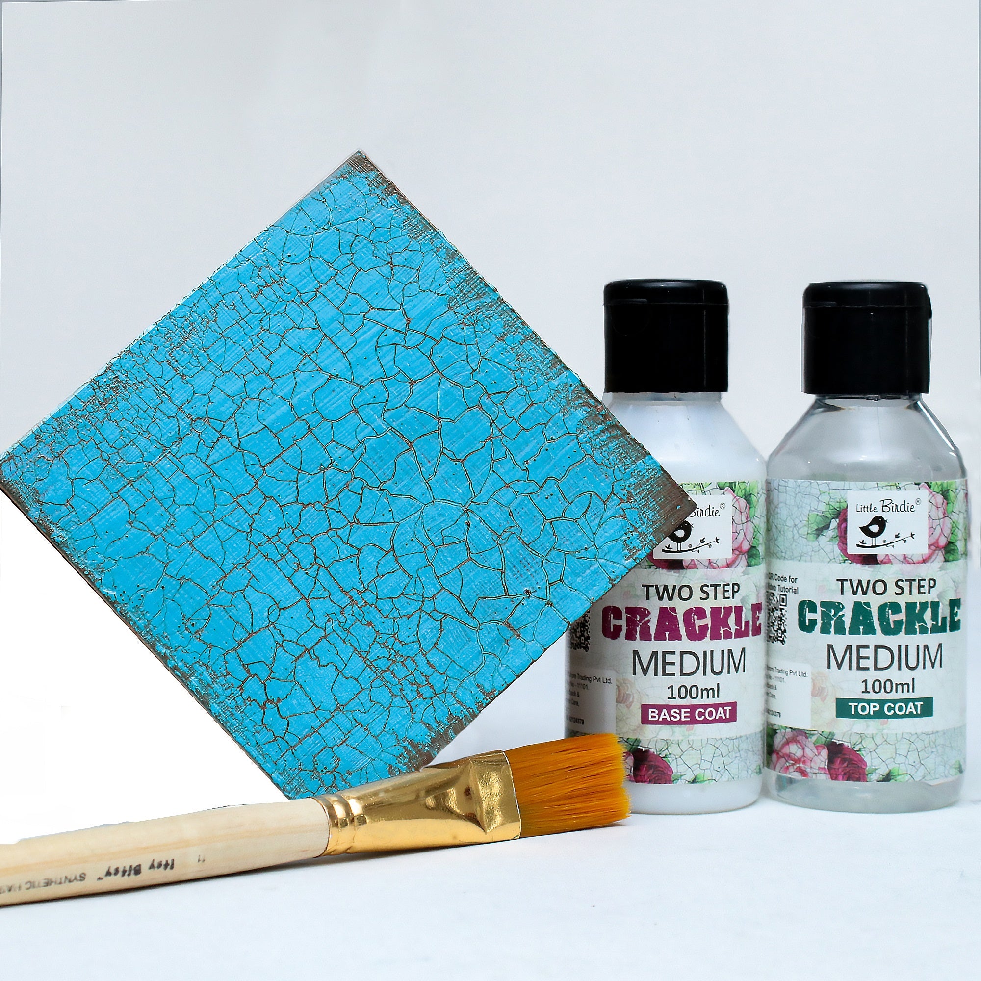 Little Birdie Two Step Crackle Medium 100ml-Top and Base Coat