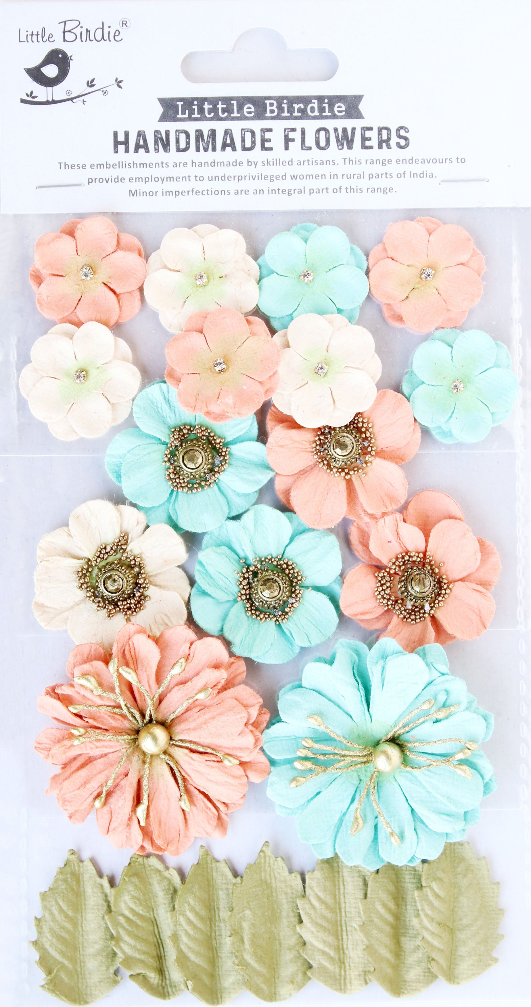 Little Birdie Renae Paper Flower 27/Pkg-Sun & Rain