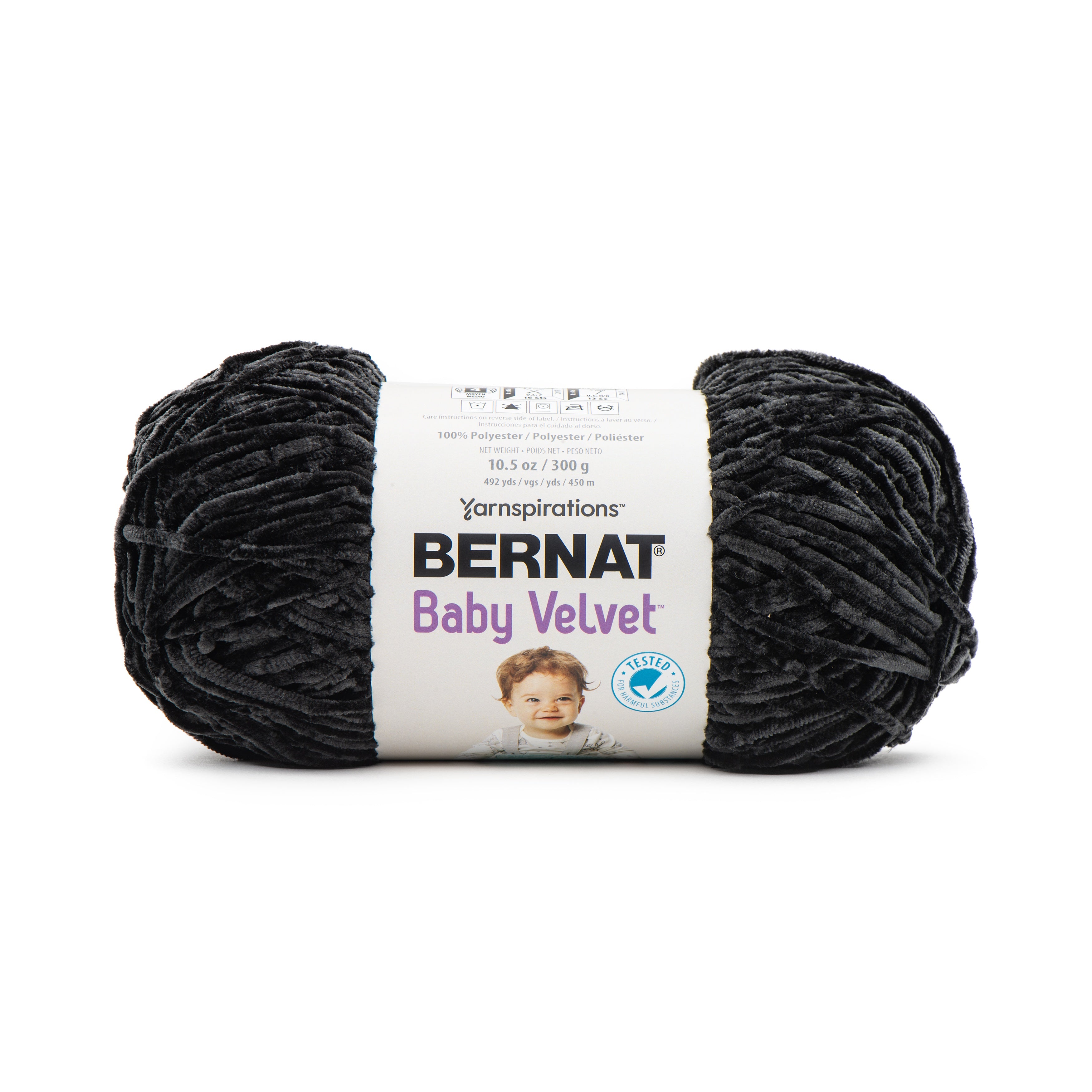 Bernat Baby Velvet Big Ball Yarn-Baby Blackbird