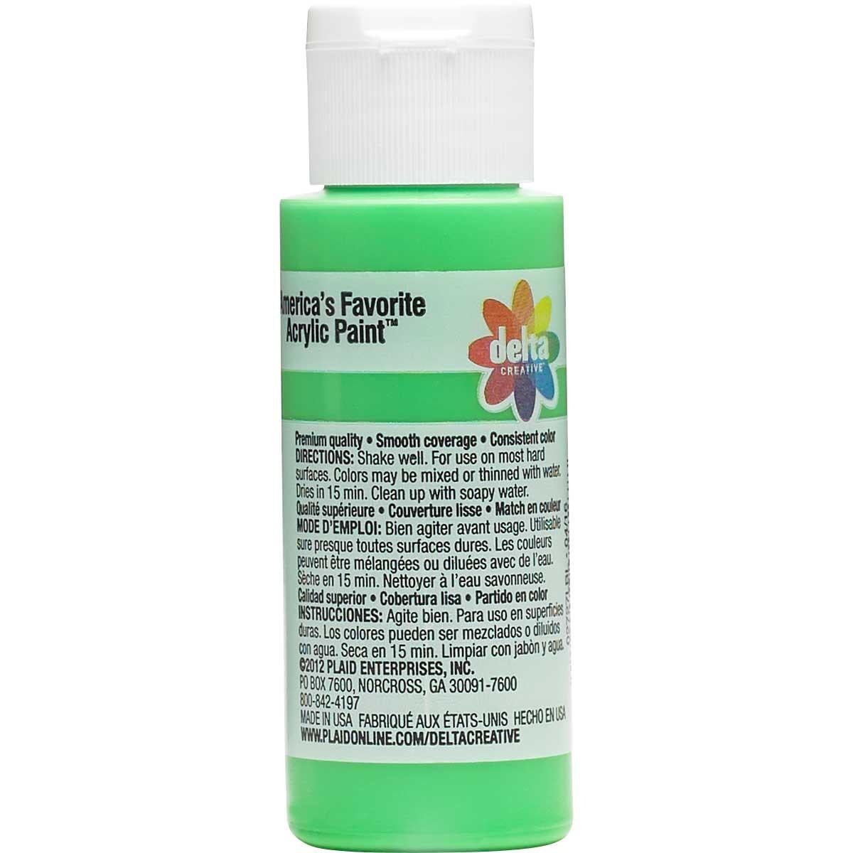 Delta Ceramcoat Acrylic Paint 2oz-Electric Lime