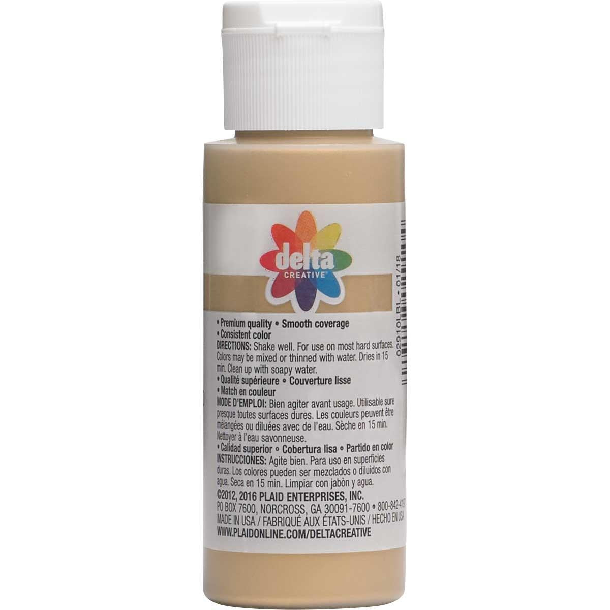 Delta Ceramcoat Metallic Acrylic Paint 2oz-Metallic Antique Gold