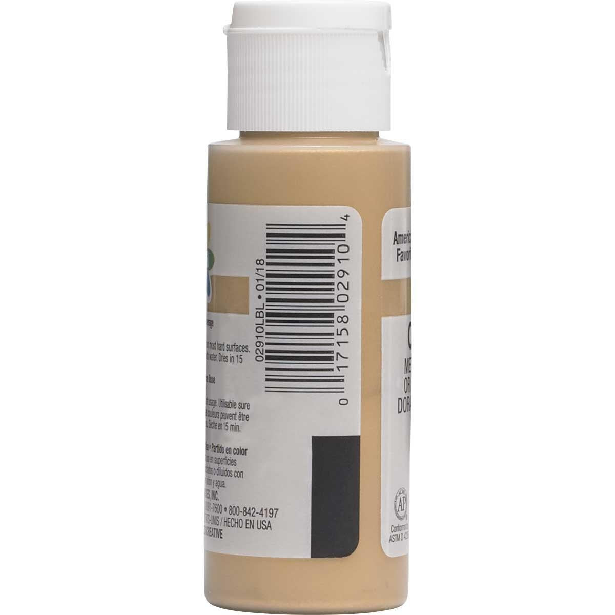 Delta Ceramcoat Metallic Acrylic Paint 2oz-Metallic Antique Gold