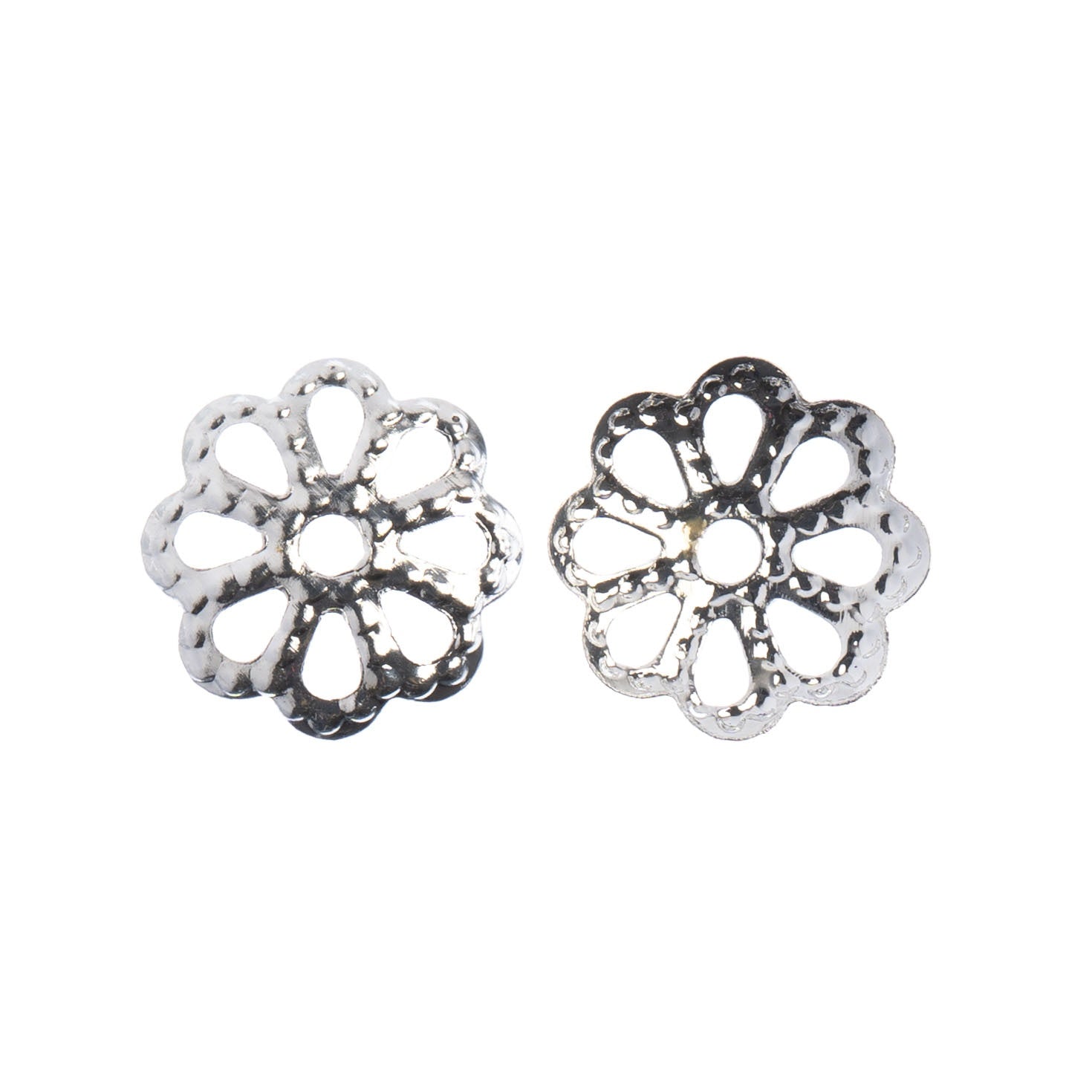 John Bead Bead Cap Filigree 6mm 120/Pkg-Silver