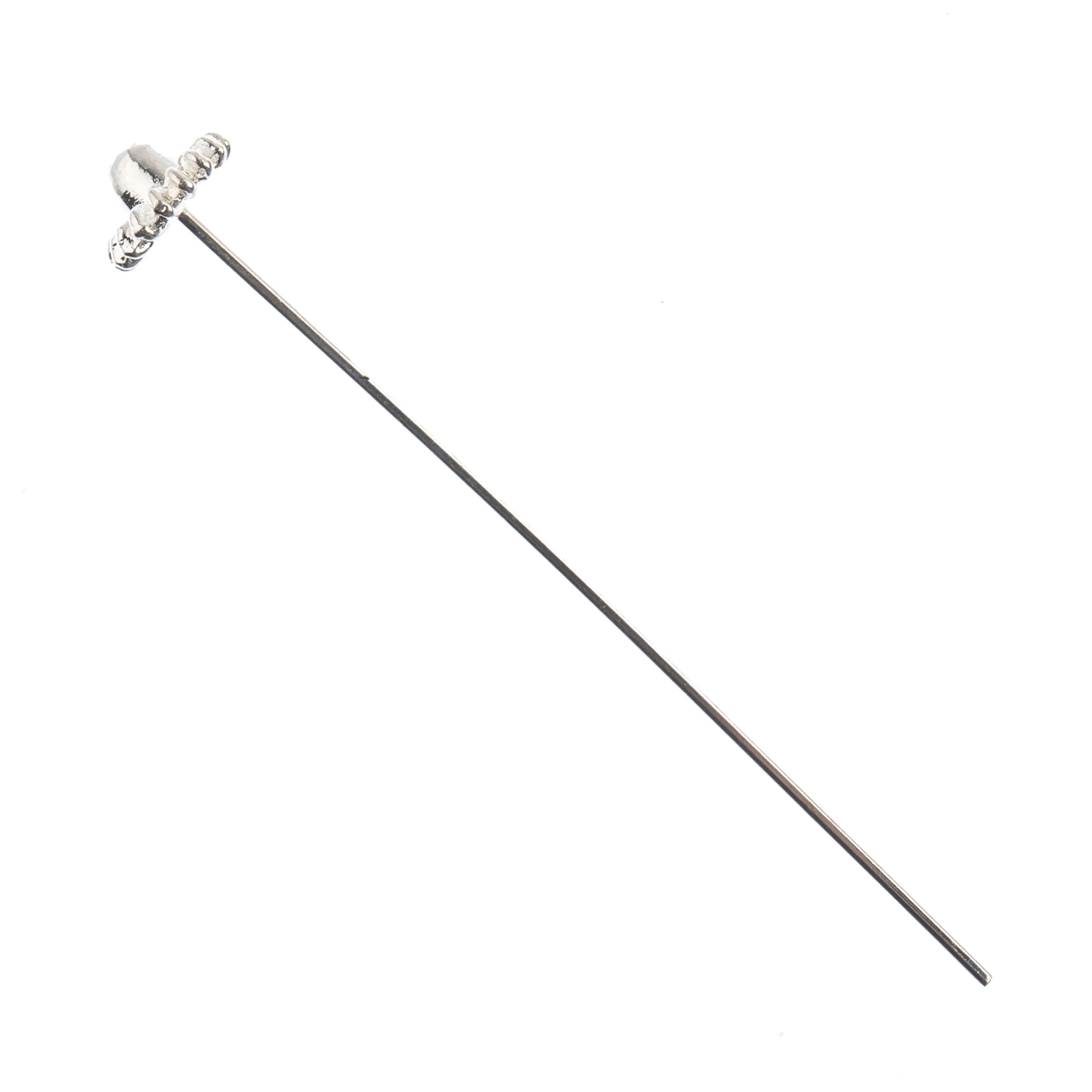 John Bead Head Pins Fancy 2in 6/Pkg-Silver