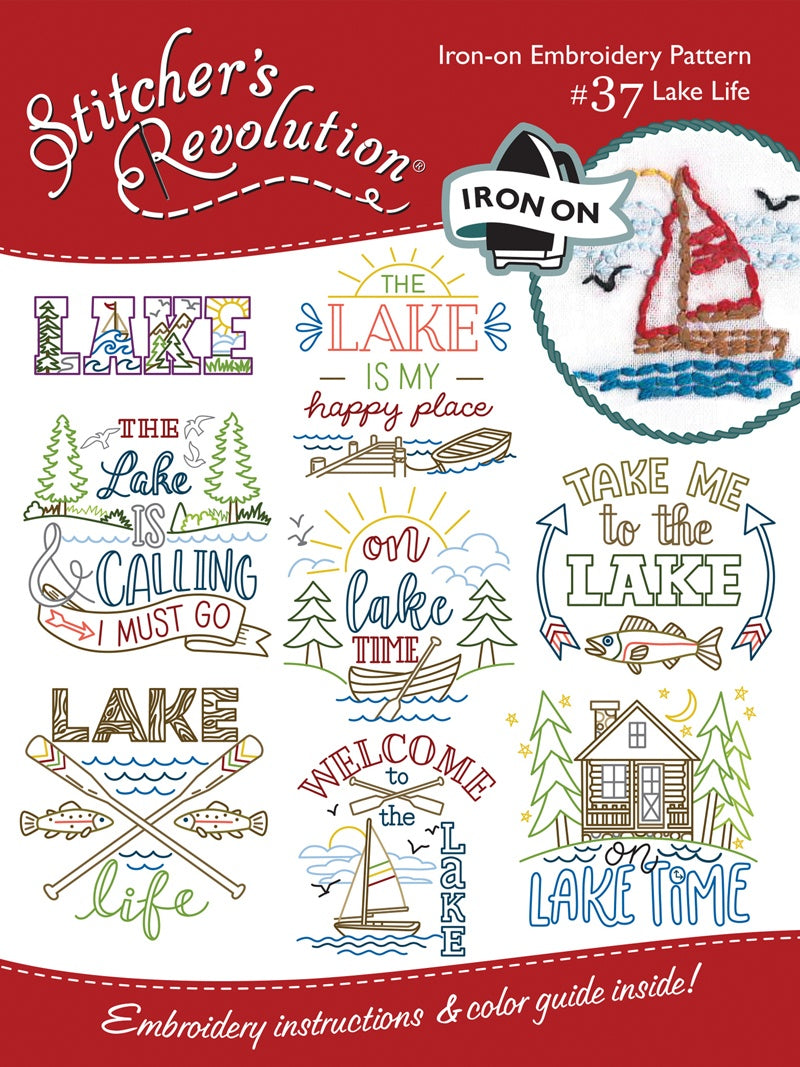 Stitcher's Revolution Iron-On Transfers-Lake Life