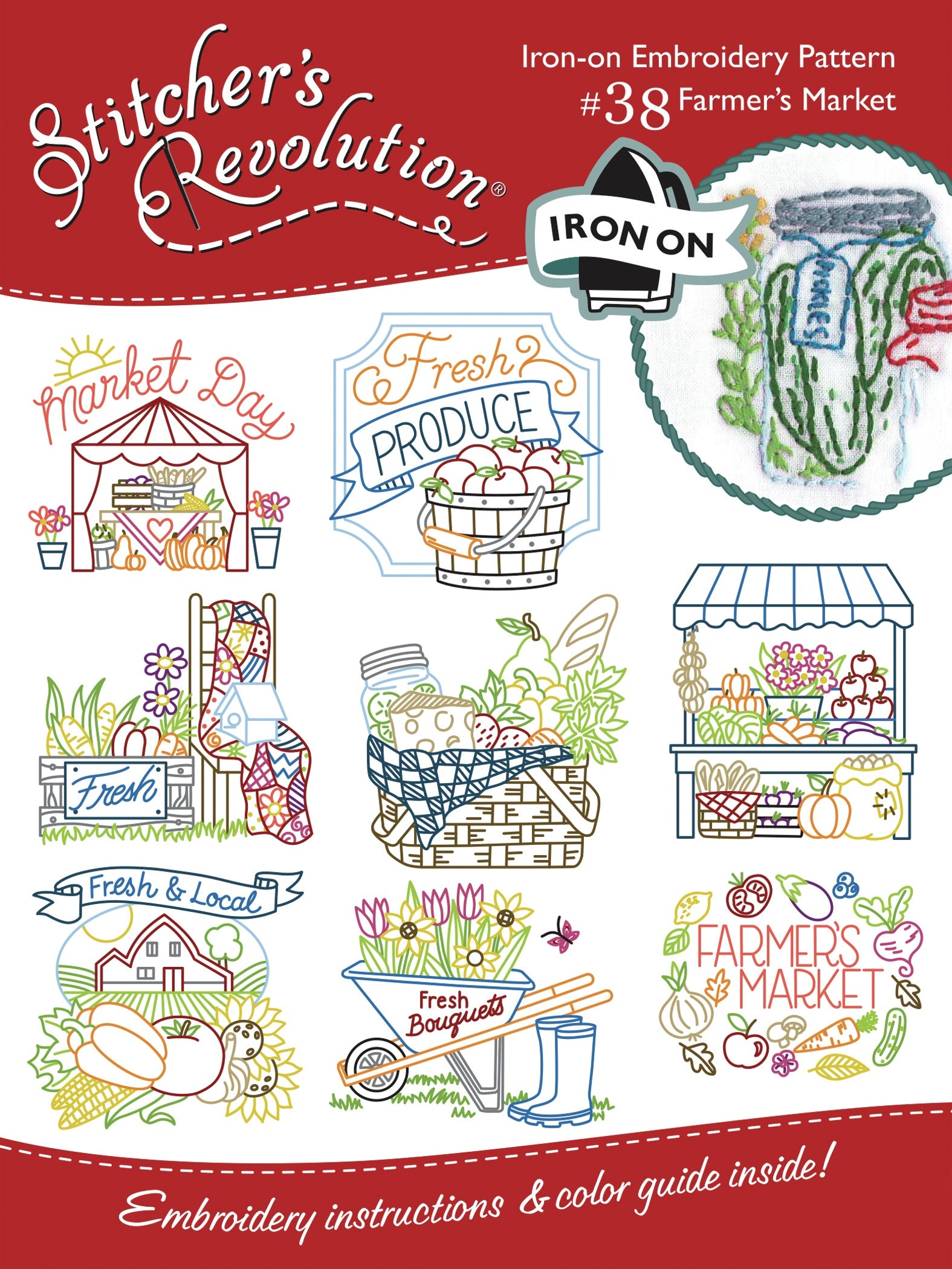 Stitcher's Revolution Iron-On Transfers-Farmer's Market