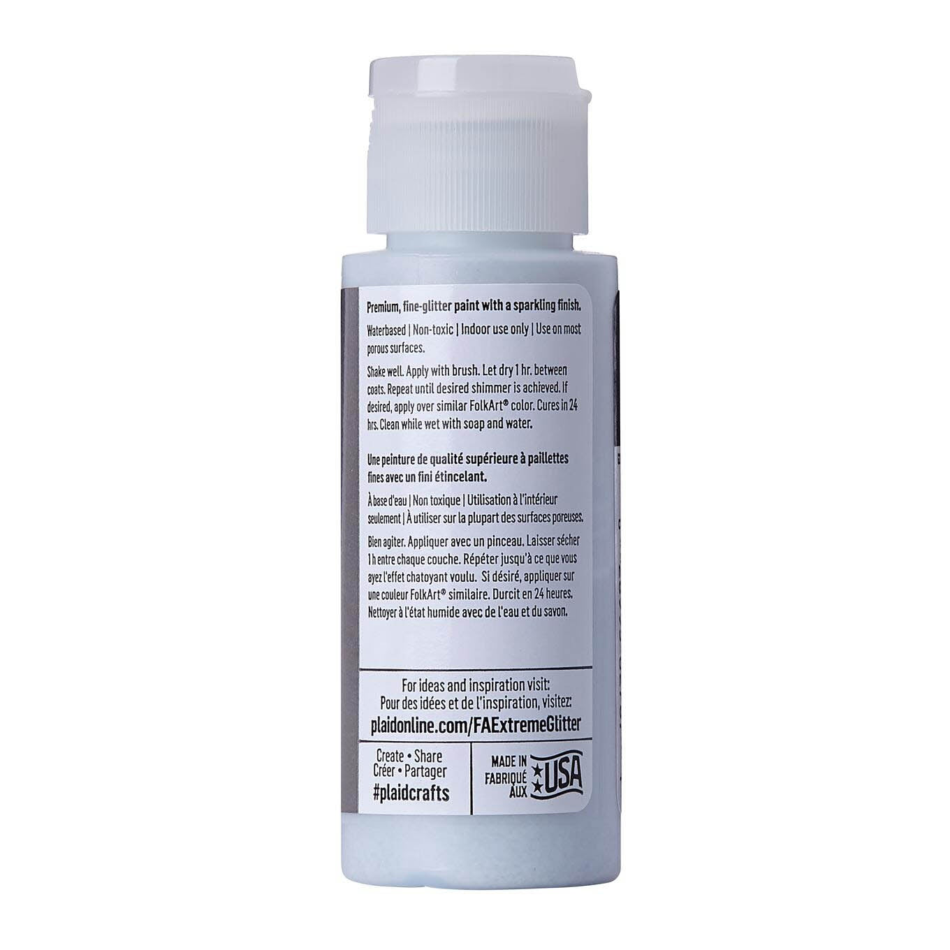 FolkArt Extreme Glitter Paint 2oz-Silver