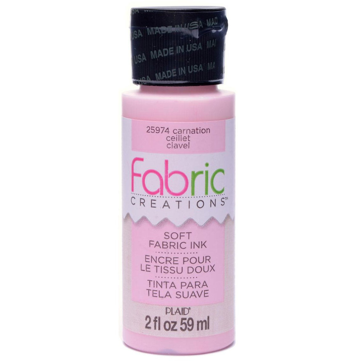 Plaid Fabric Creations Soft Fabric Ink 2oz.-Carnation