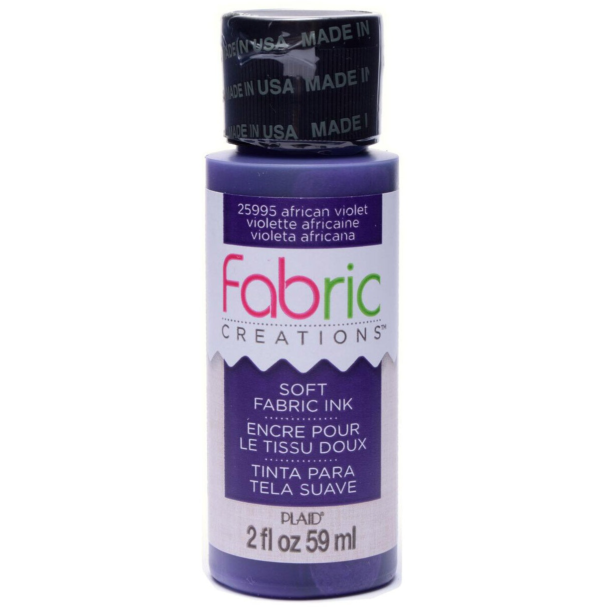 Plaid Fabric Creations Soft Fabric Ink 2oz.-African Violet