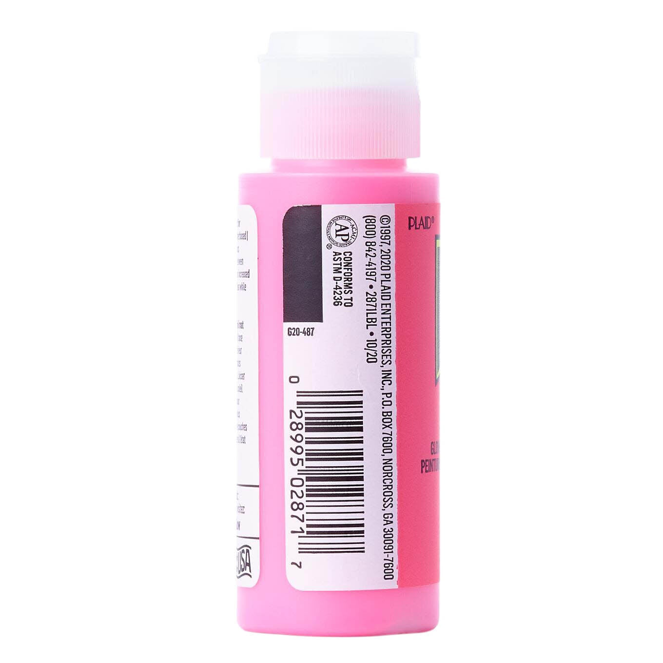 FolkArt Glow-in-the-Dark Acrylic Colors 2oz-Pink