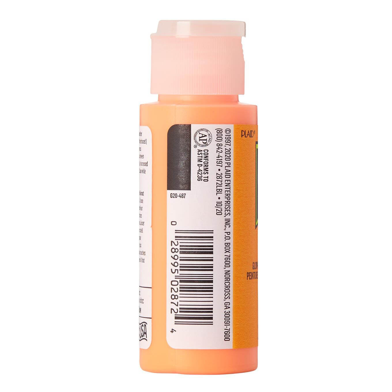 FolkArt Glow-in-the-Dark Acrylic Colors 2oz-Orange