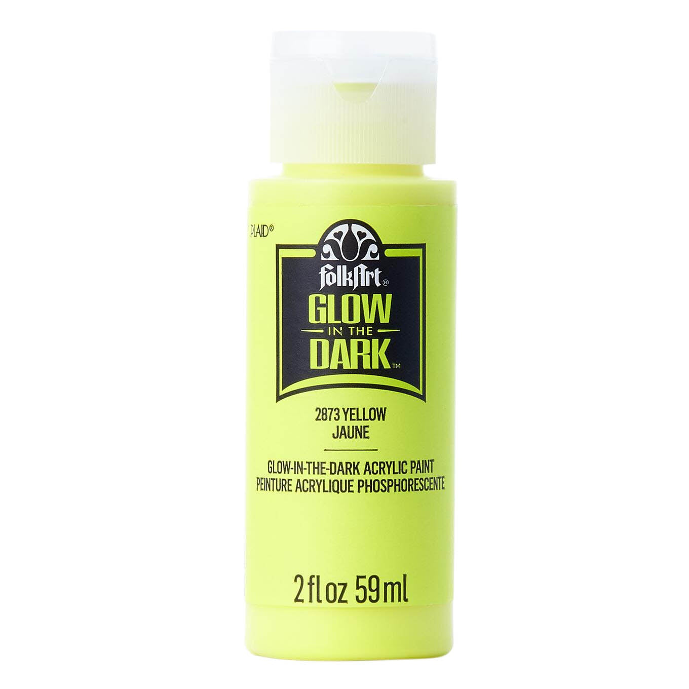 FolkArt Glow-in-the-Dark Acrylic Colors 2oz-Yellow