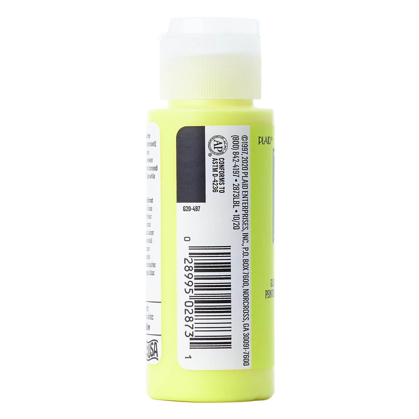 FolkArt Glow-in-the-Dark Acrylic Colors 2oz-Yellow