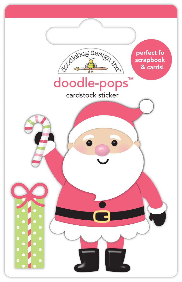 Doodlebug Doodle-Pops 3D Stickers-Gingerbread Kisses - Hello Santa