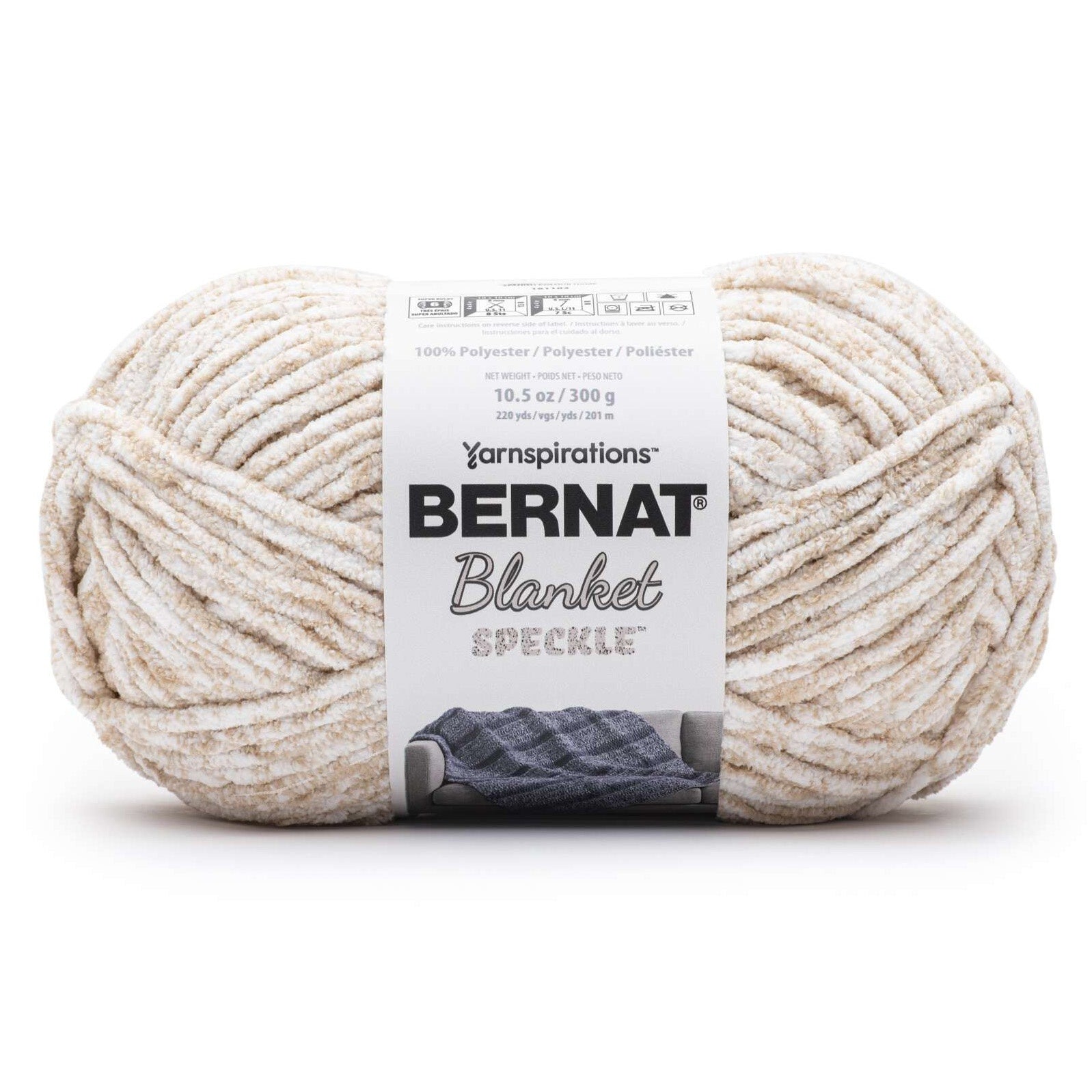 Bernat Blanket Speckle Yarn-Cream