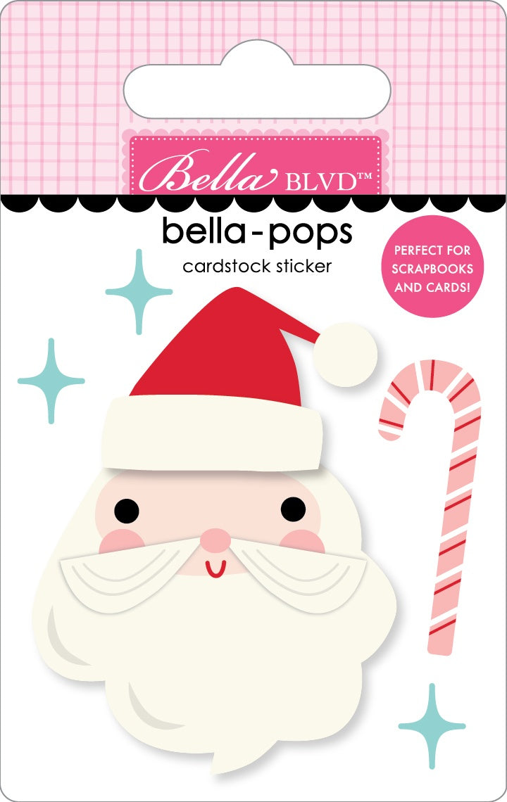 Merry Little Christmas Bella-Pops 3D Stickers-St. Nick