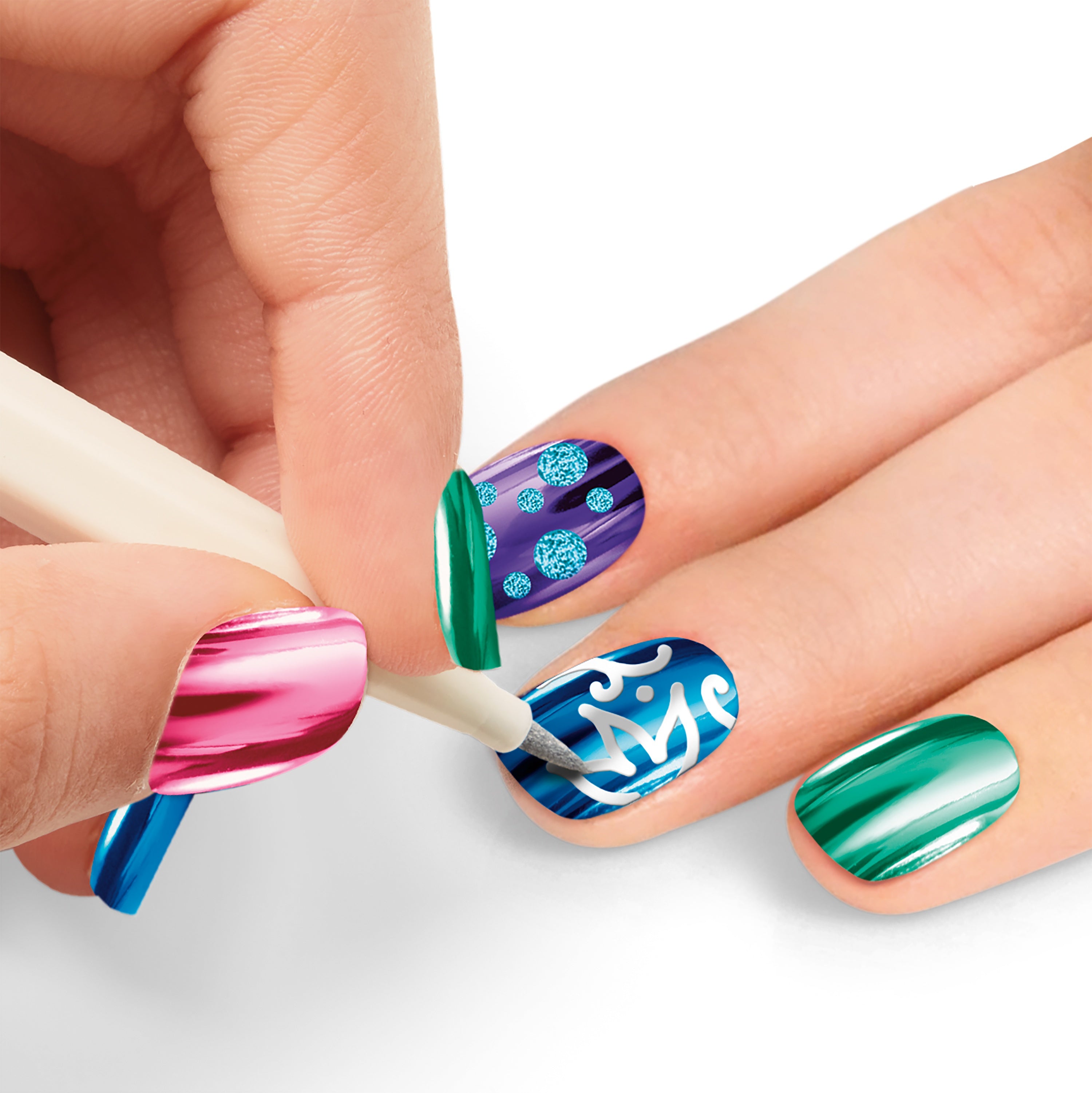 Cra-Z-Art Shimmer 'N Sparkle Metallic Rainbow Nail Art Kit