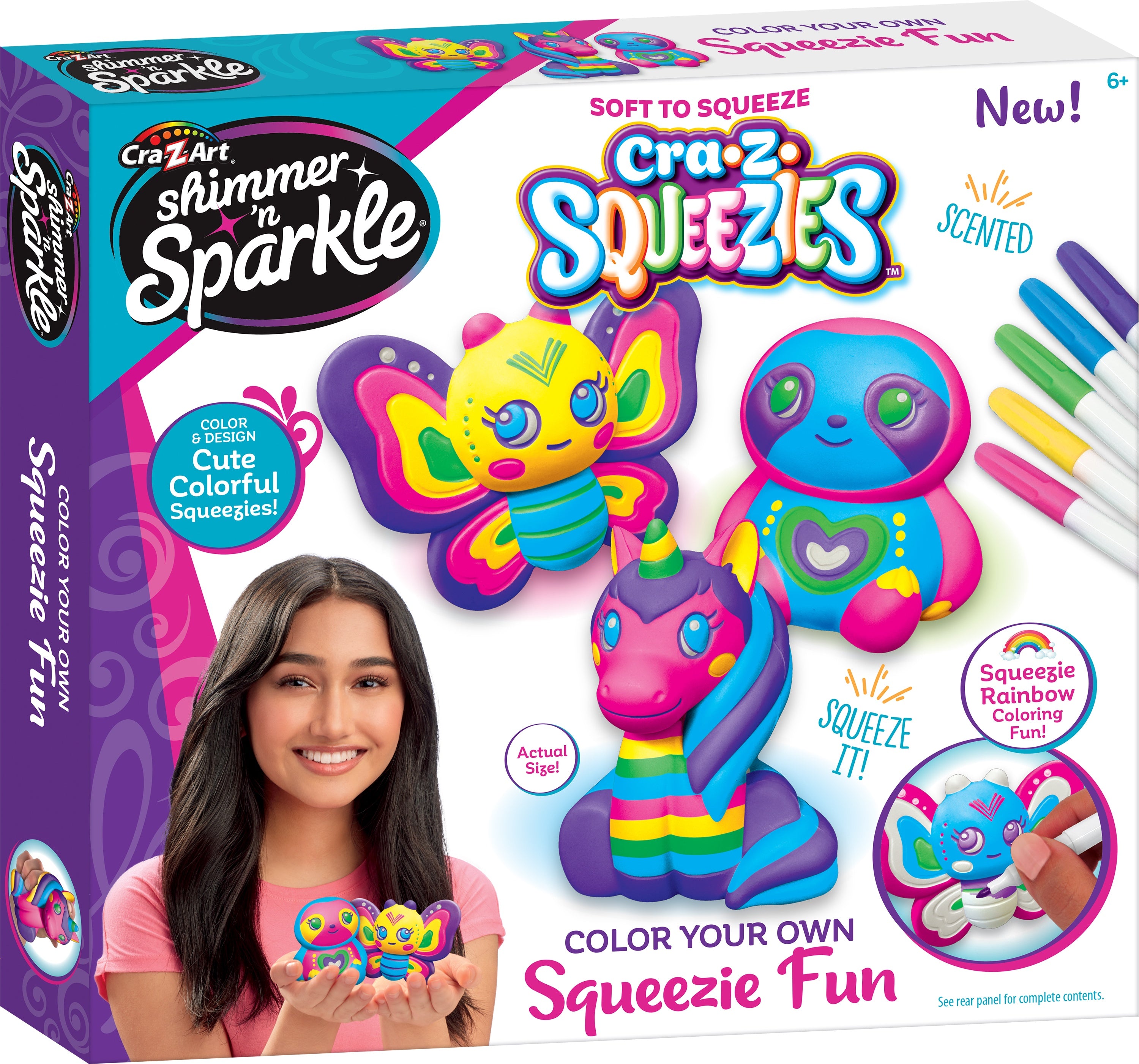 Cra-Z-Art Shimmer 'N Sparkle Color Your Own Squeezie Fun