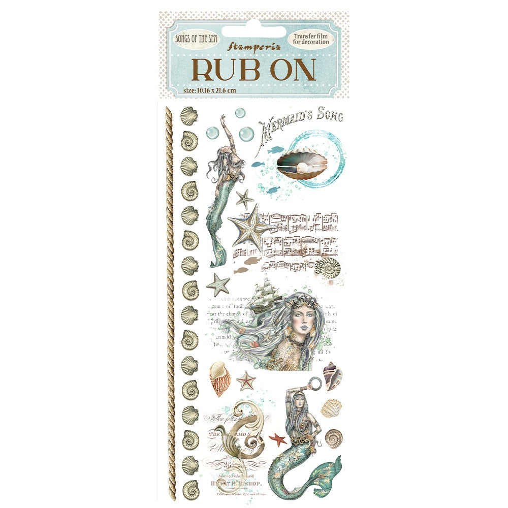 Stamperia Rub-On 4"X8.5"-Songs Of The Sea Mermaid
